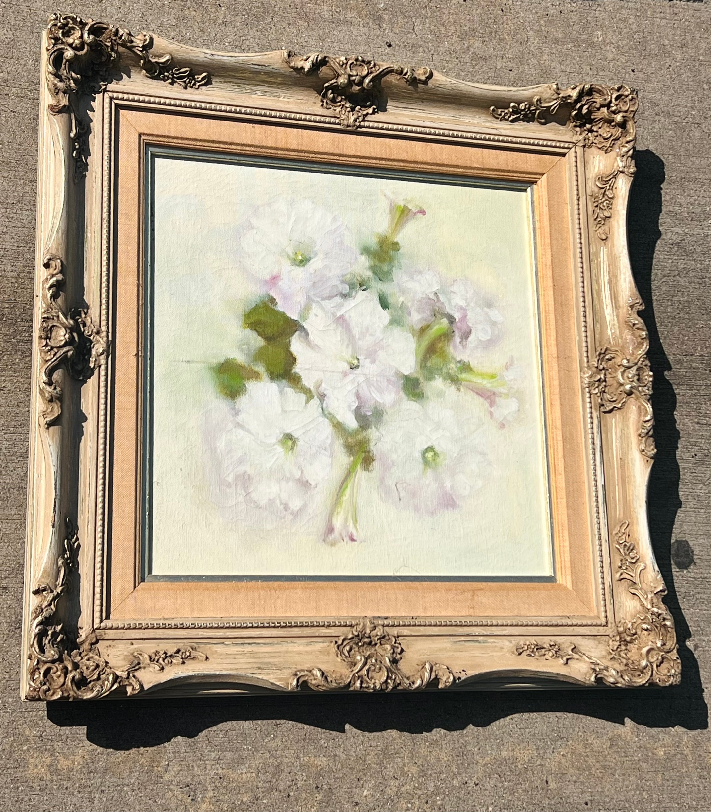 Original Framed Flower Bouquet Oil Painting (Vintage)