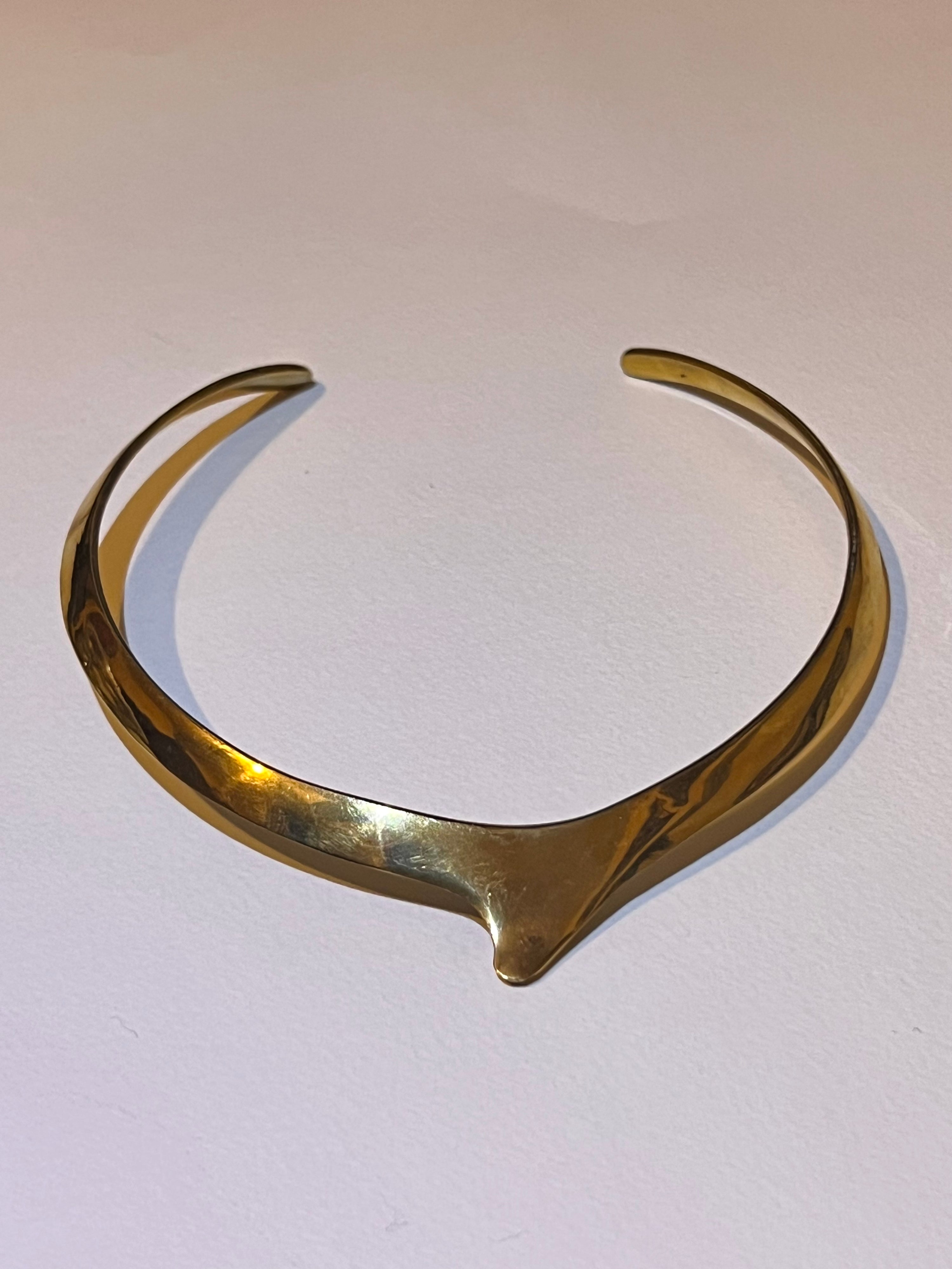 Napier Gold Tone Choker Necklace (Vintage)