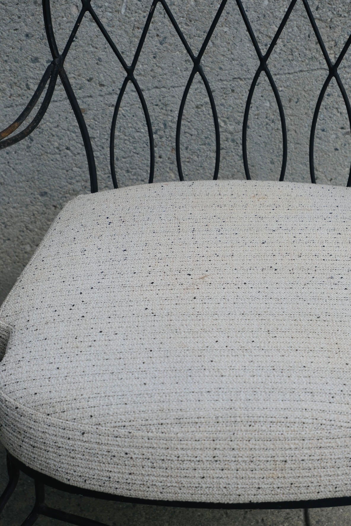 Curvy Wrought Iron Garden Chair (Vintage)