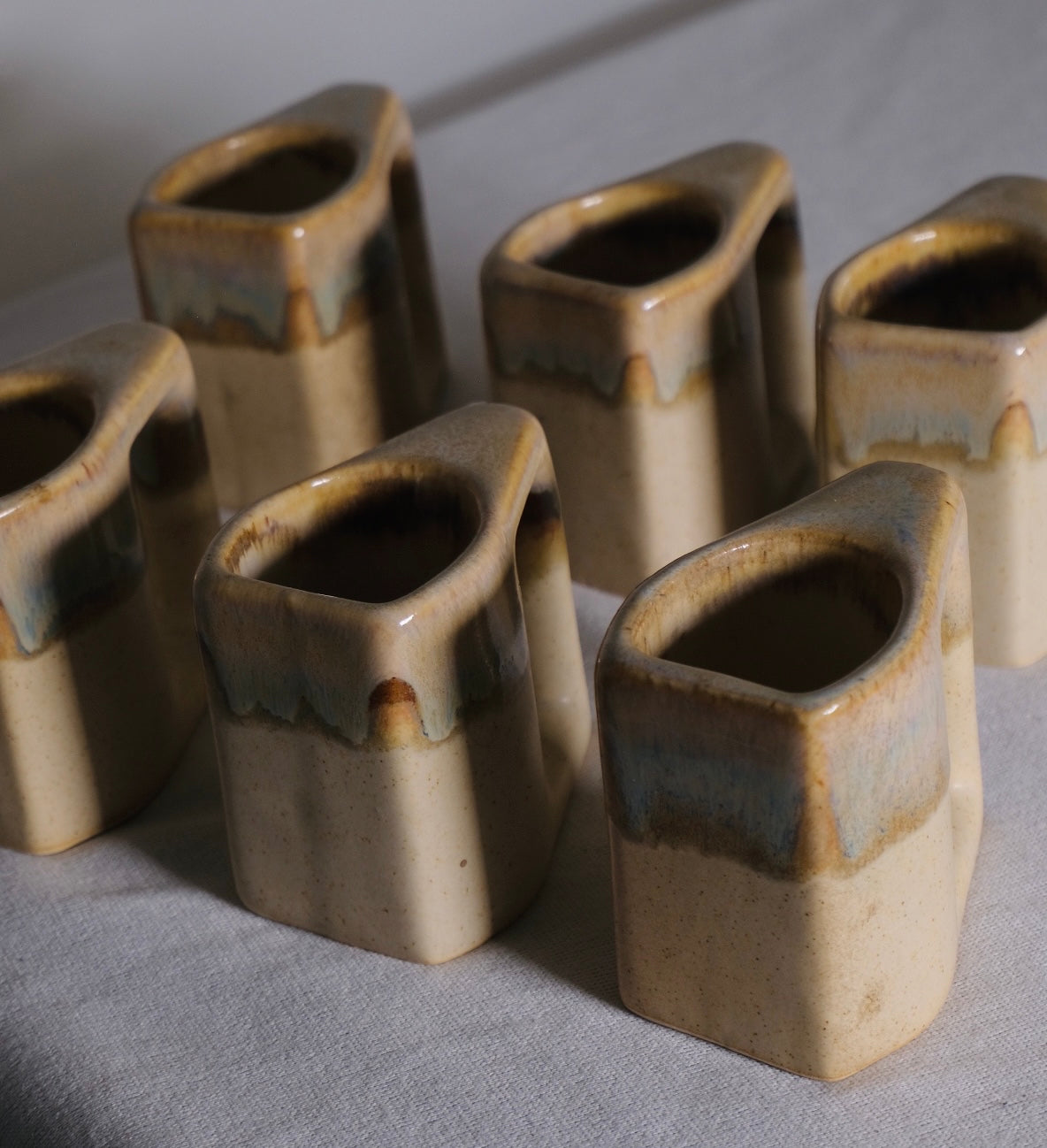 Miniature “Rodolfo Padilla” Drip Glaze Mugs (Vintage)