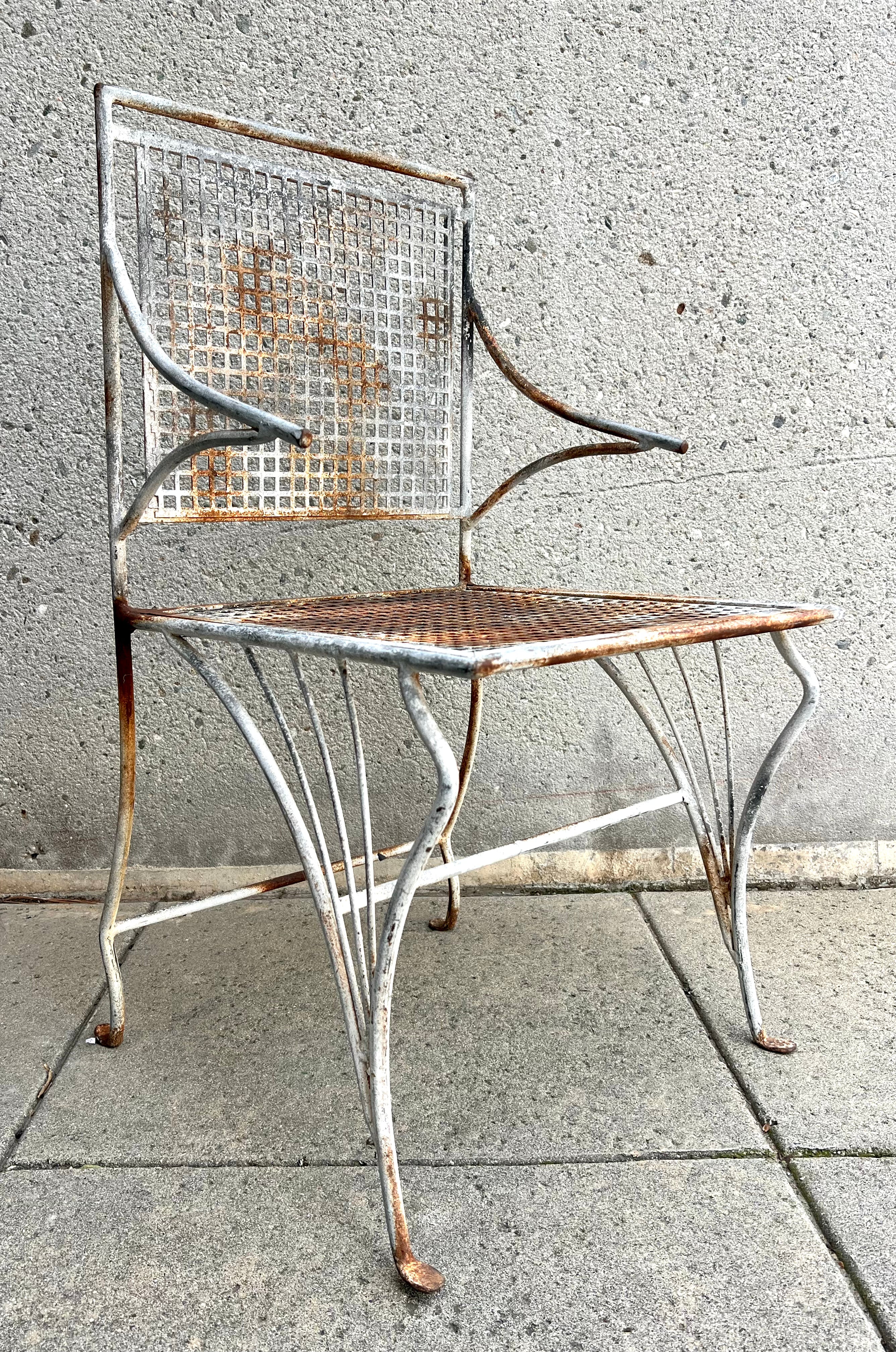 Mid-Century Wrought Iron Chair (Vintage)