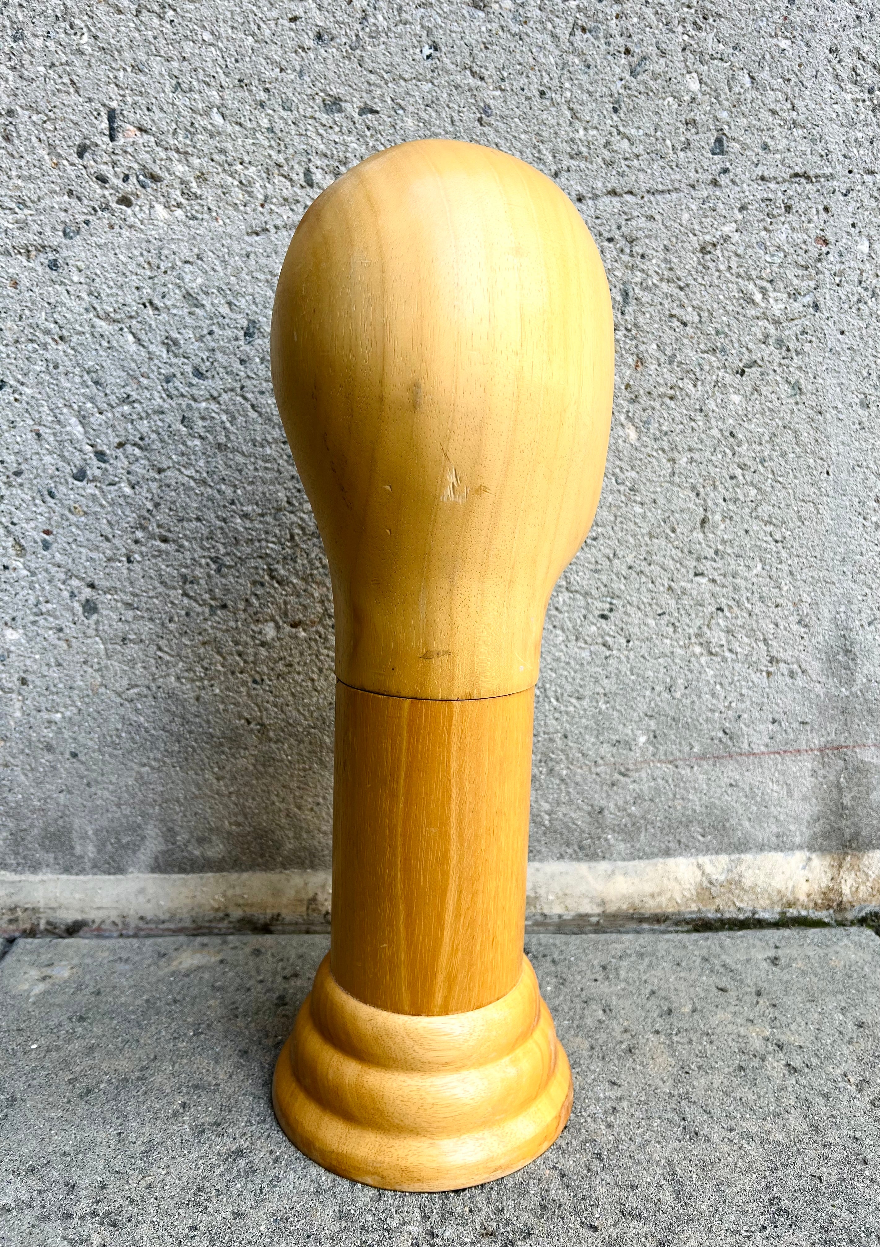 Extra Tall Wood Mannequin Head (Vintage)