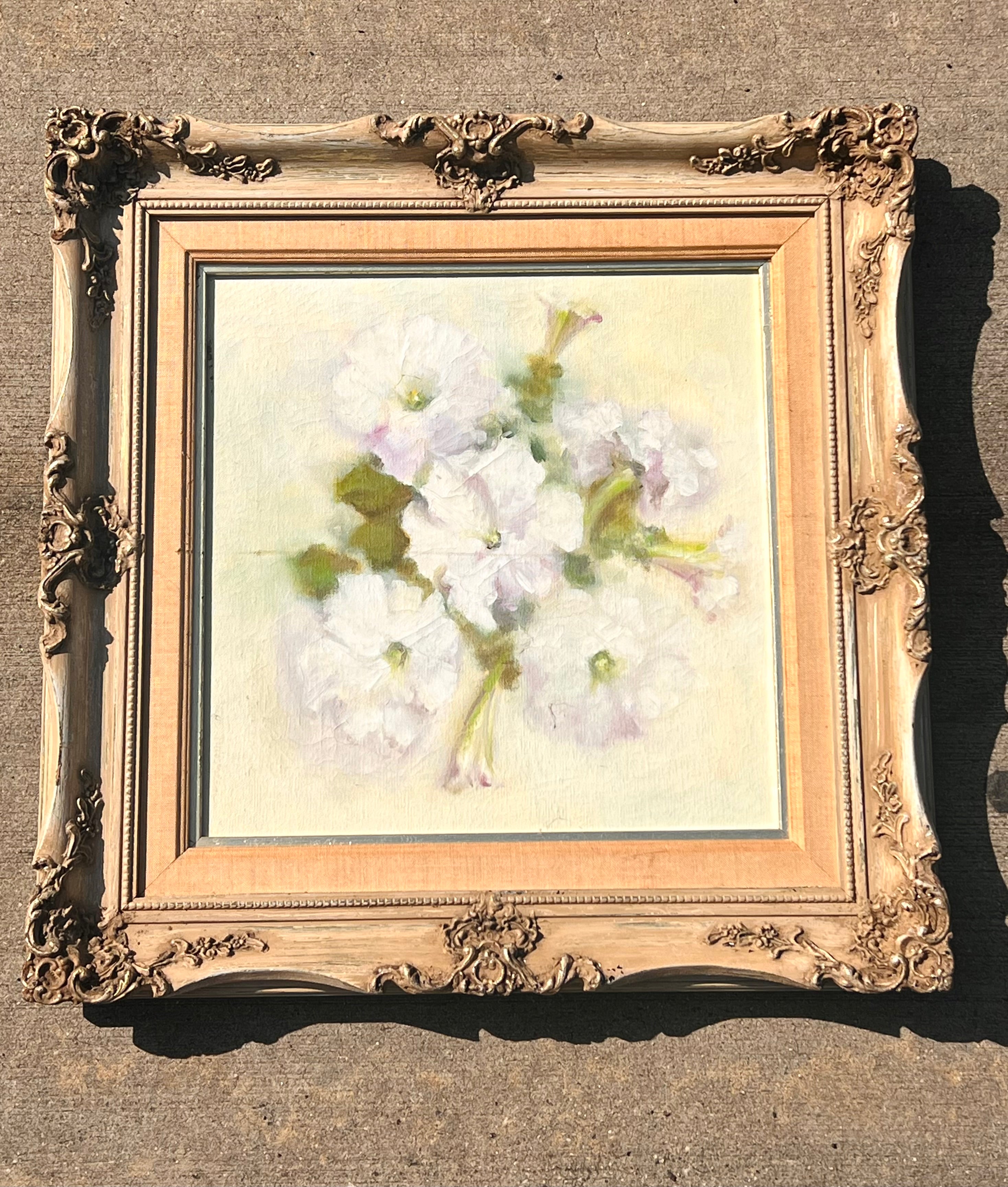 Original Framed Flower Bouquet Oil Painting (Vintage)