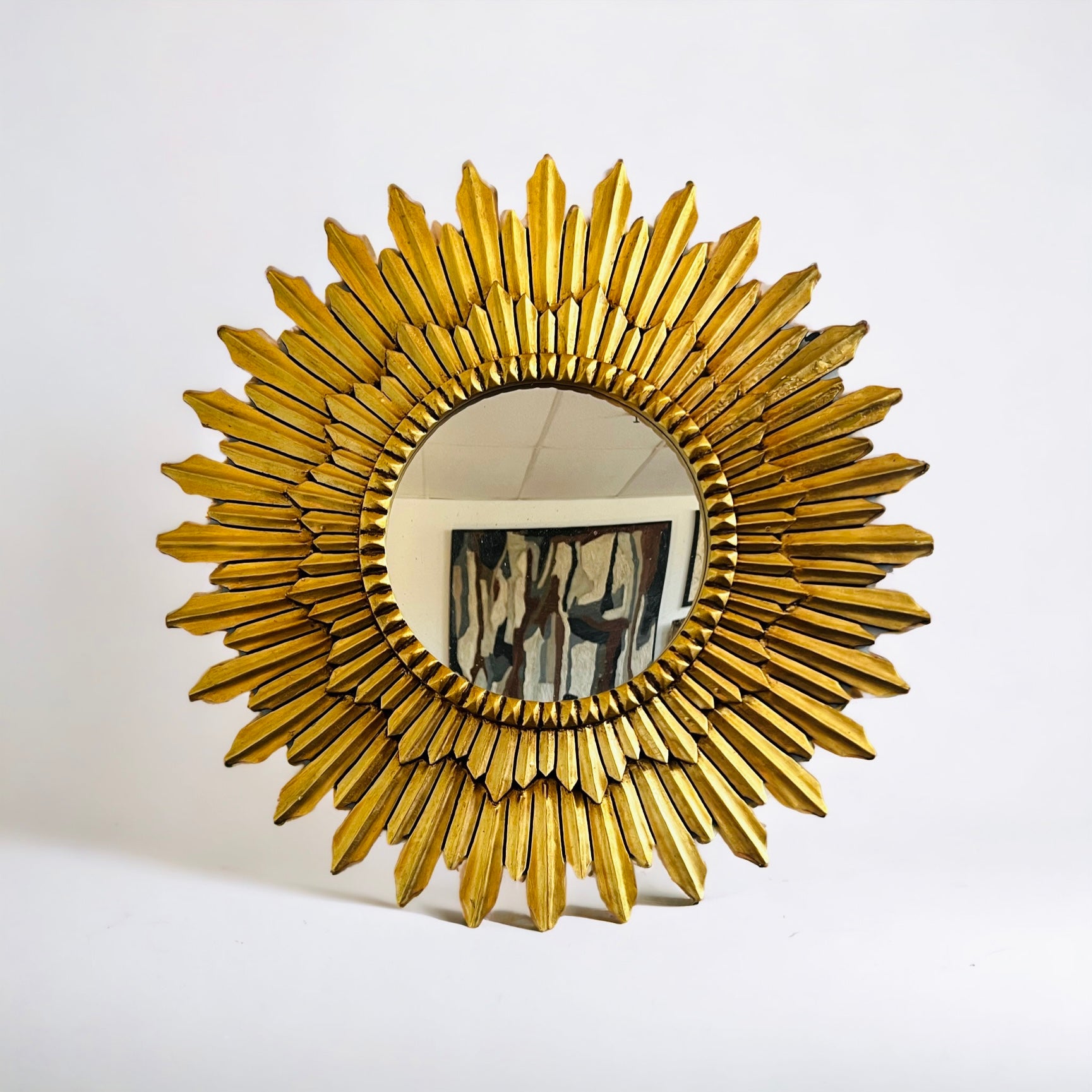 Golden Double Sunburst Mirror