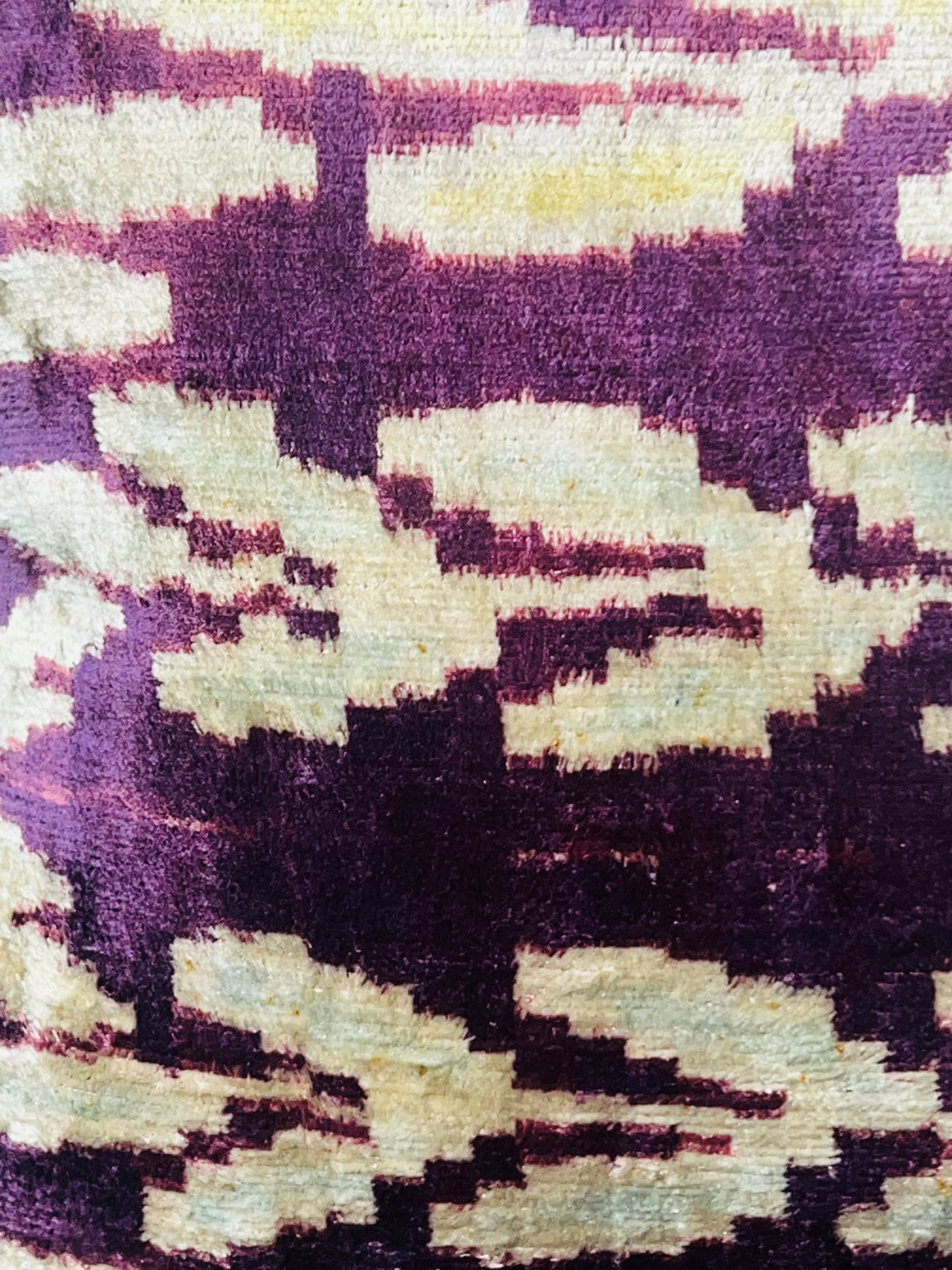 Purple Velvet Ikat Pillow