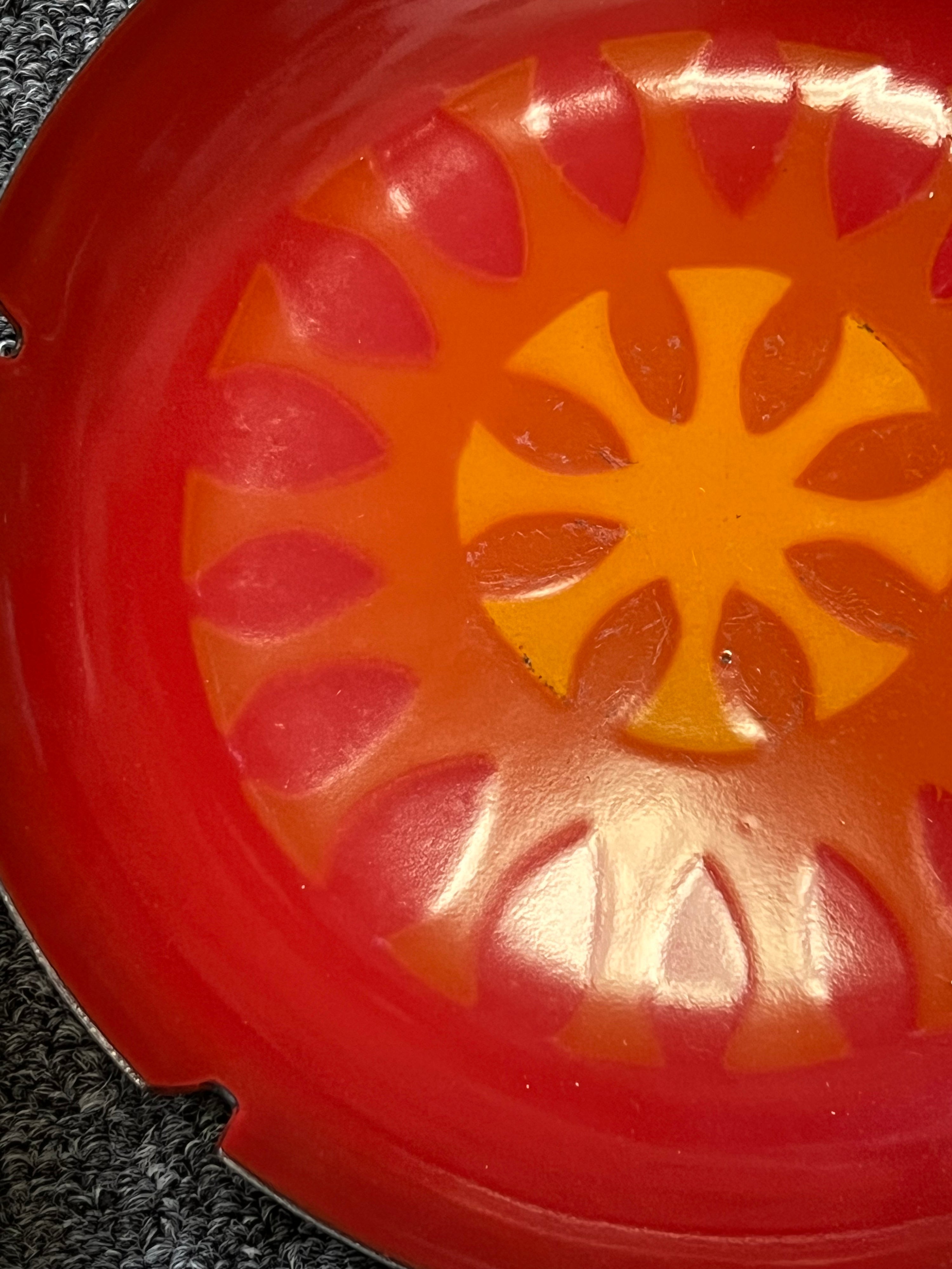 MCM Orange And Red Bowl Plate Combo