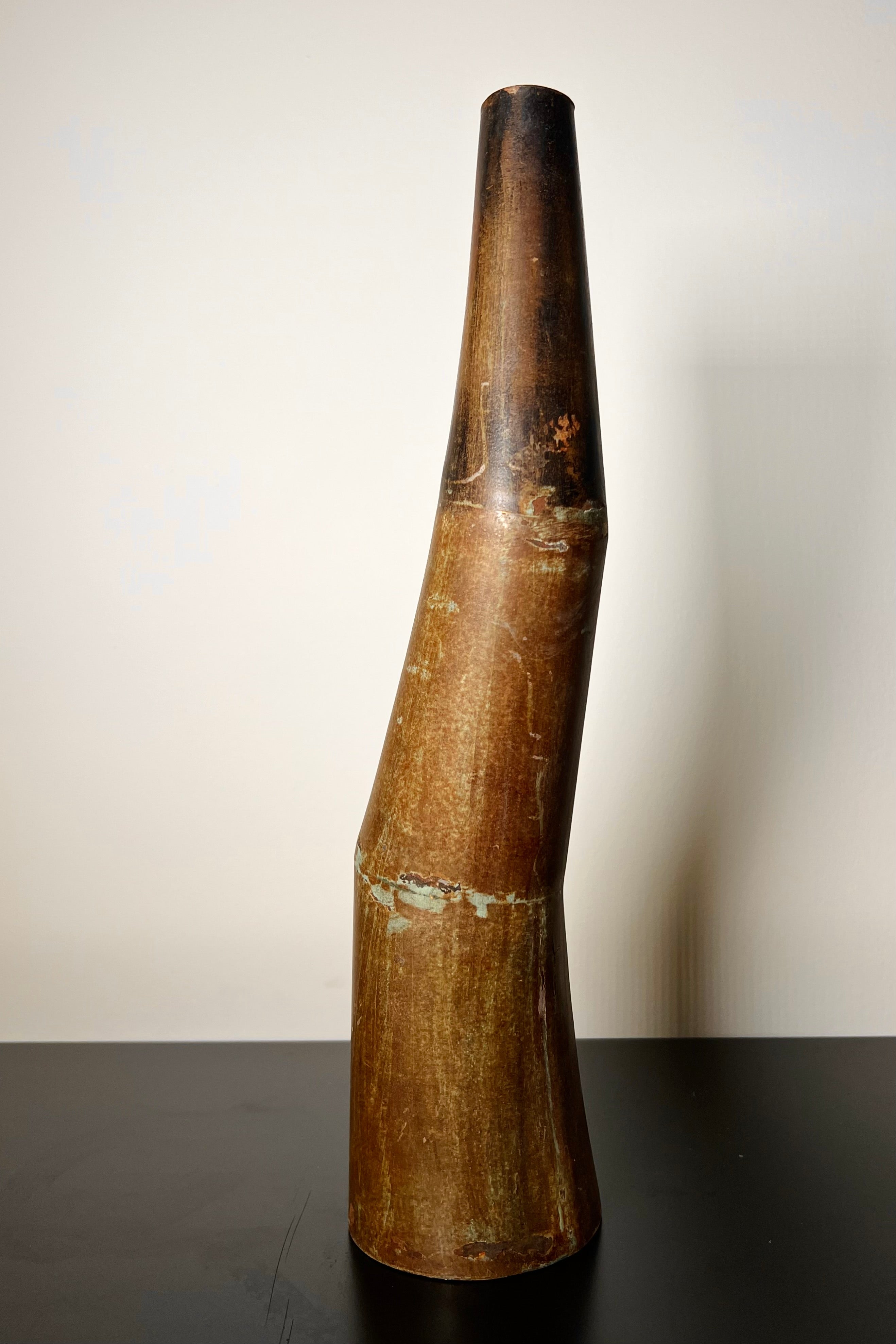 Metal Angular Sculpture Vase (Vintage)