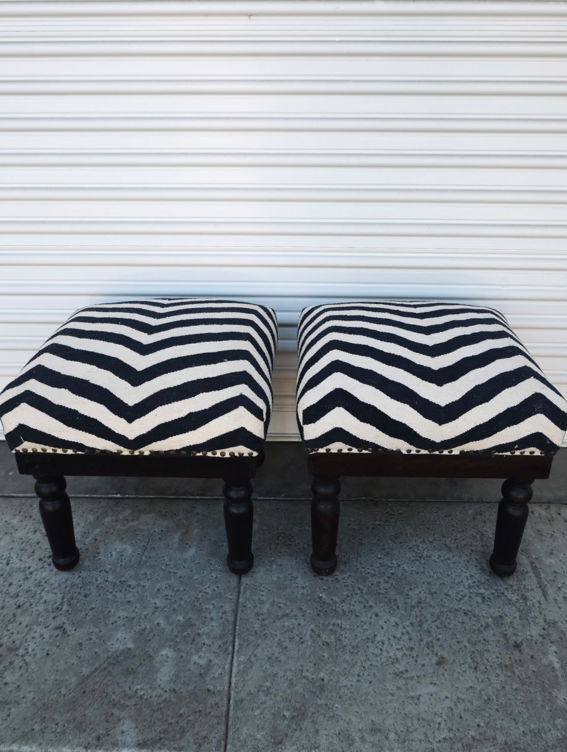 Zebra Footstools (Vintage)