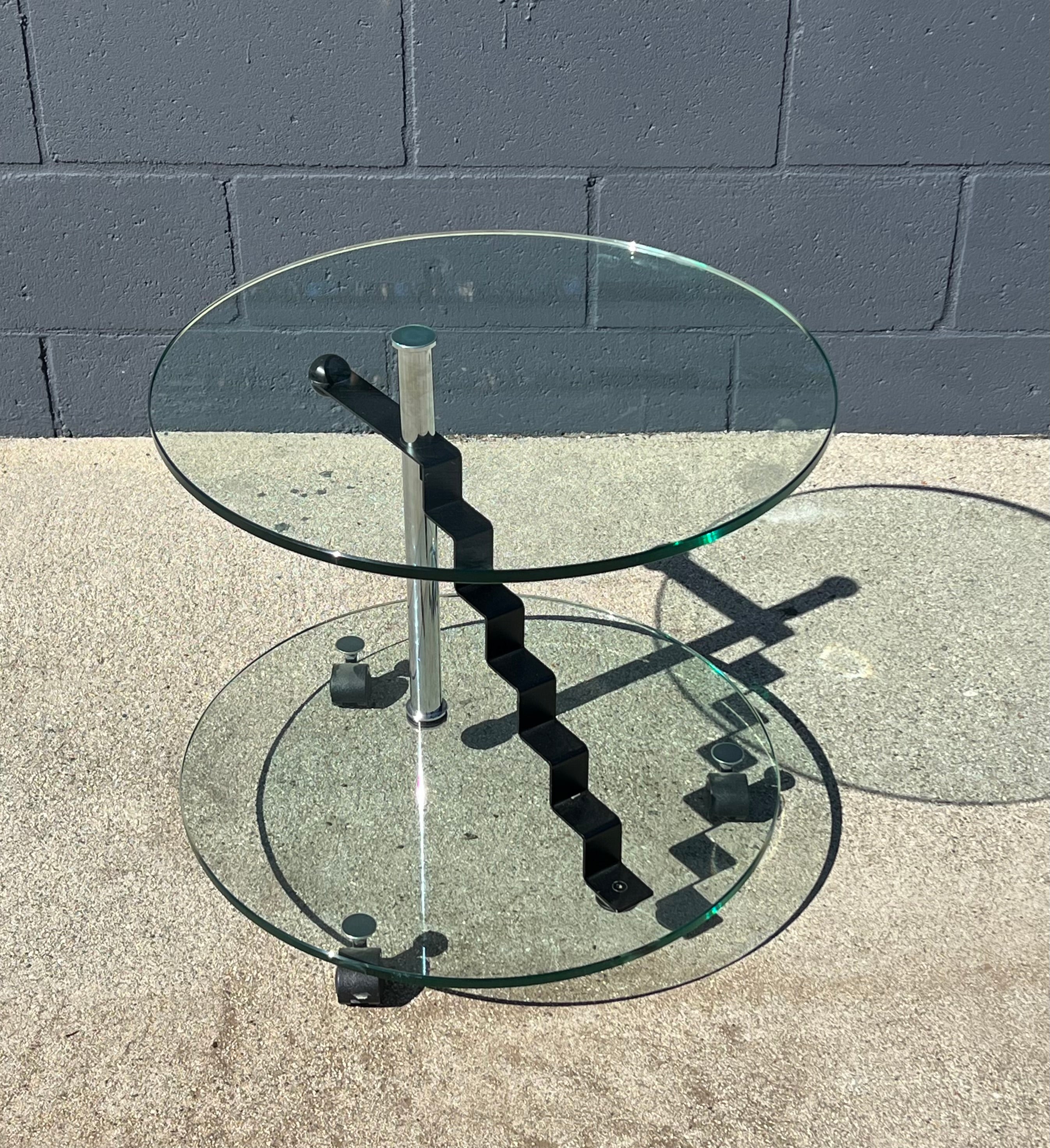 Glass Modern Staircase Side Table