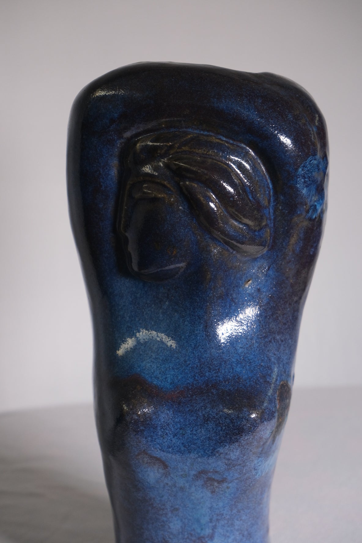 Blue Hand-thrown Studio Pot (vintage)