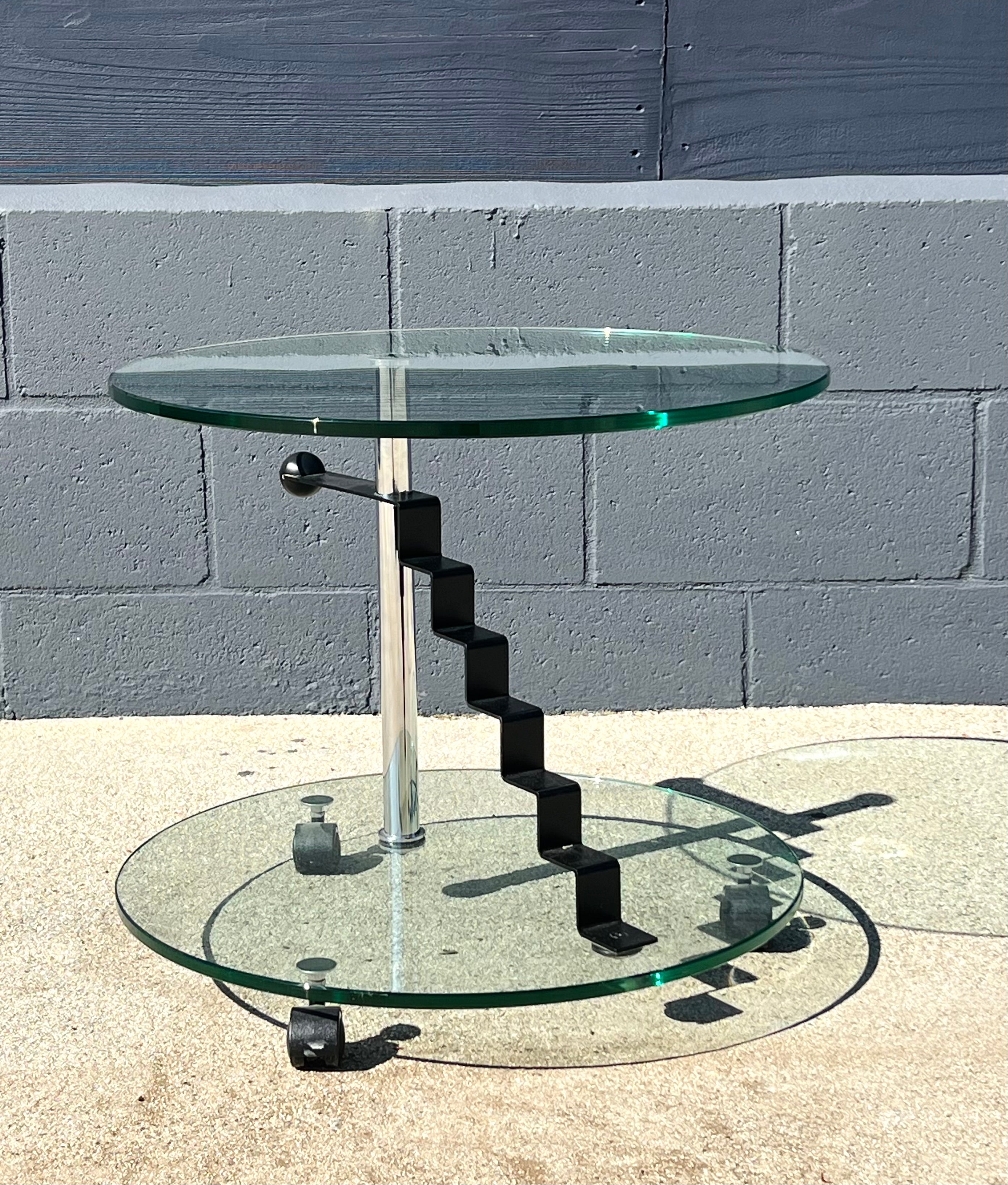 Glass Modern Staircase Side Table
