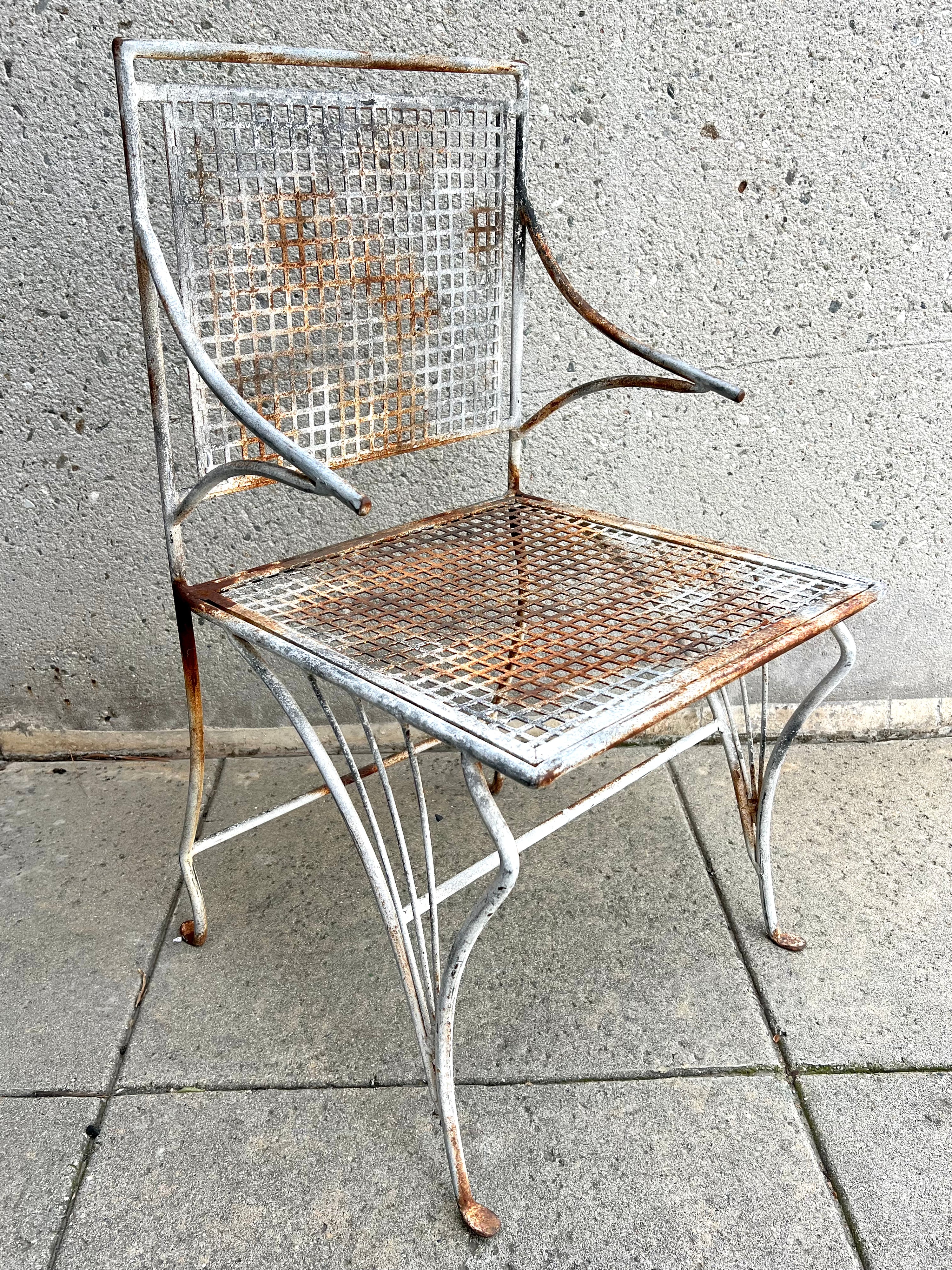Mid-Century Wrought Iron Chair (Vintage)
