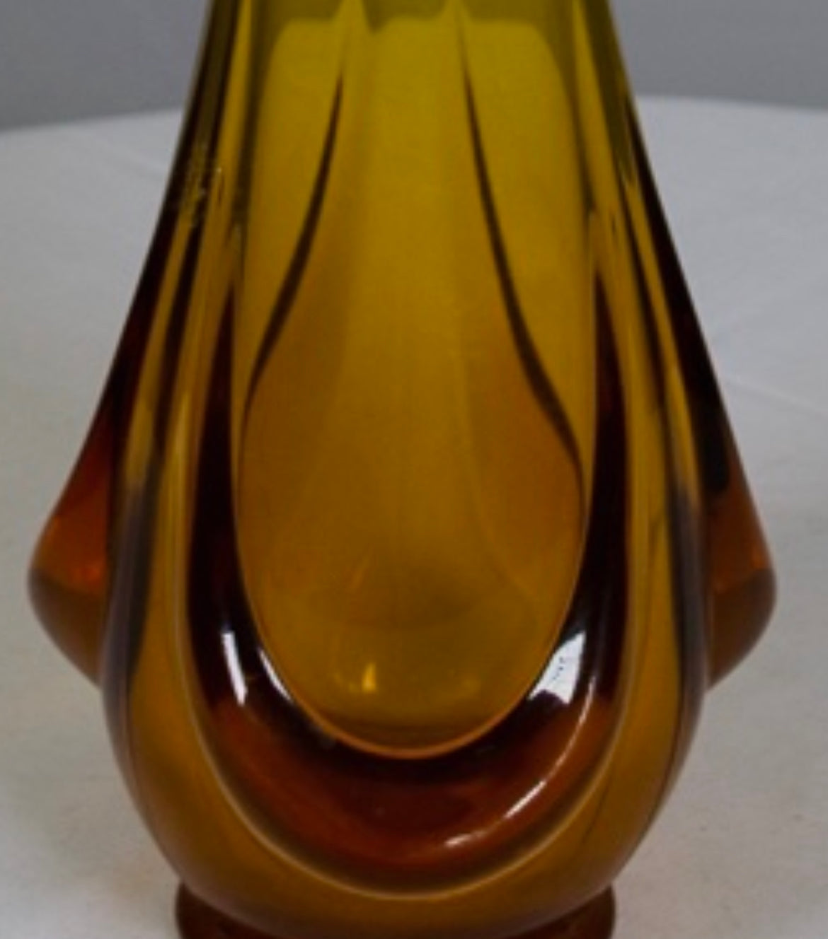 Amber Vintage MCM Glass Bud Vase (Vintage)