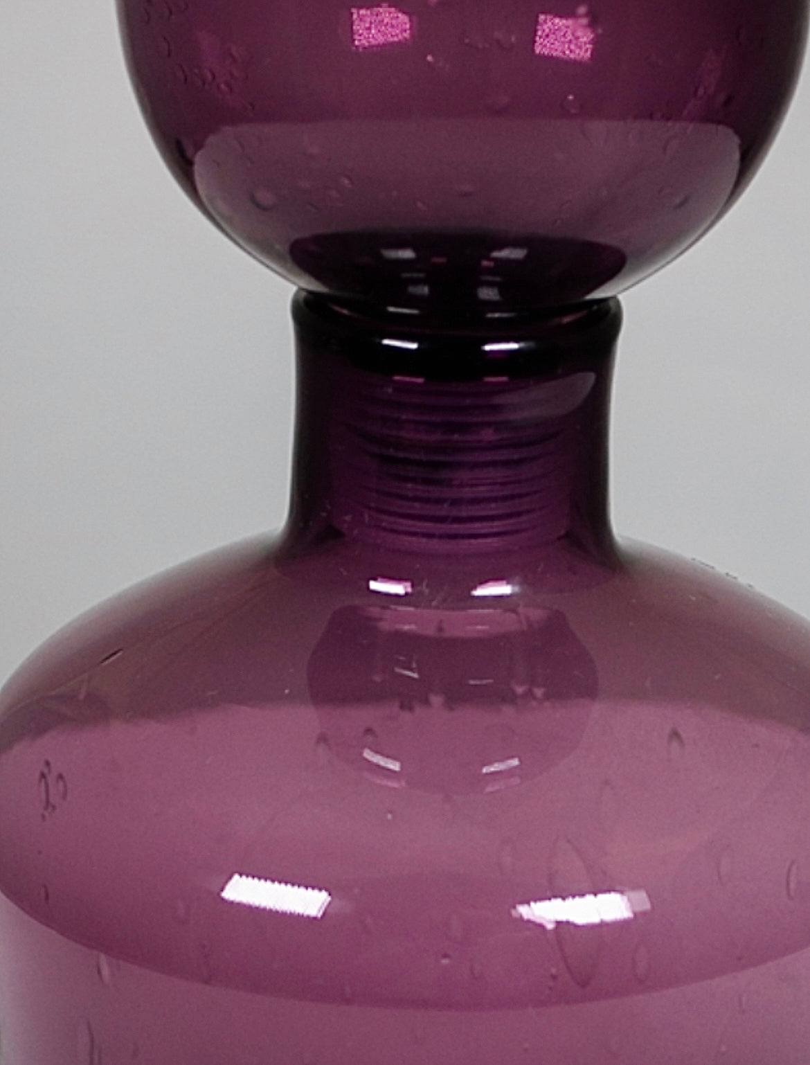 Amethyst Glass Decanter And Stopper (MCM)