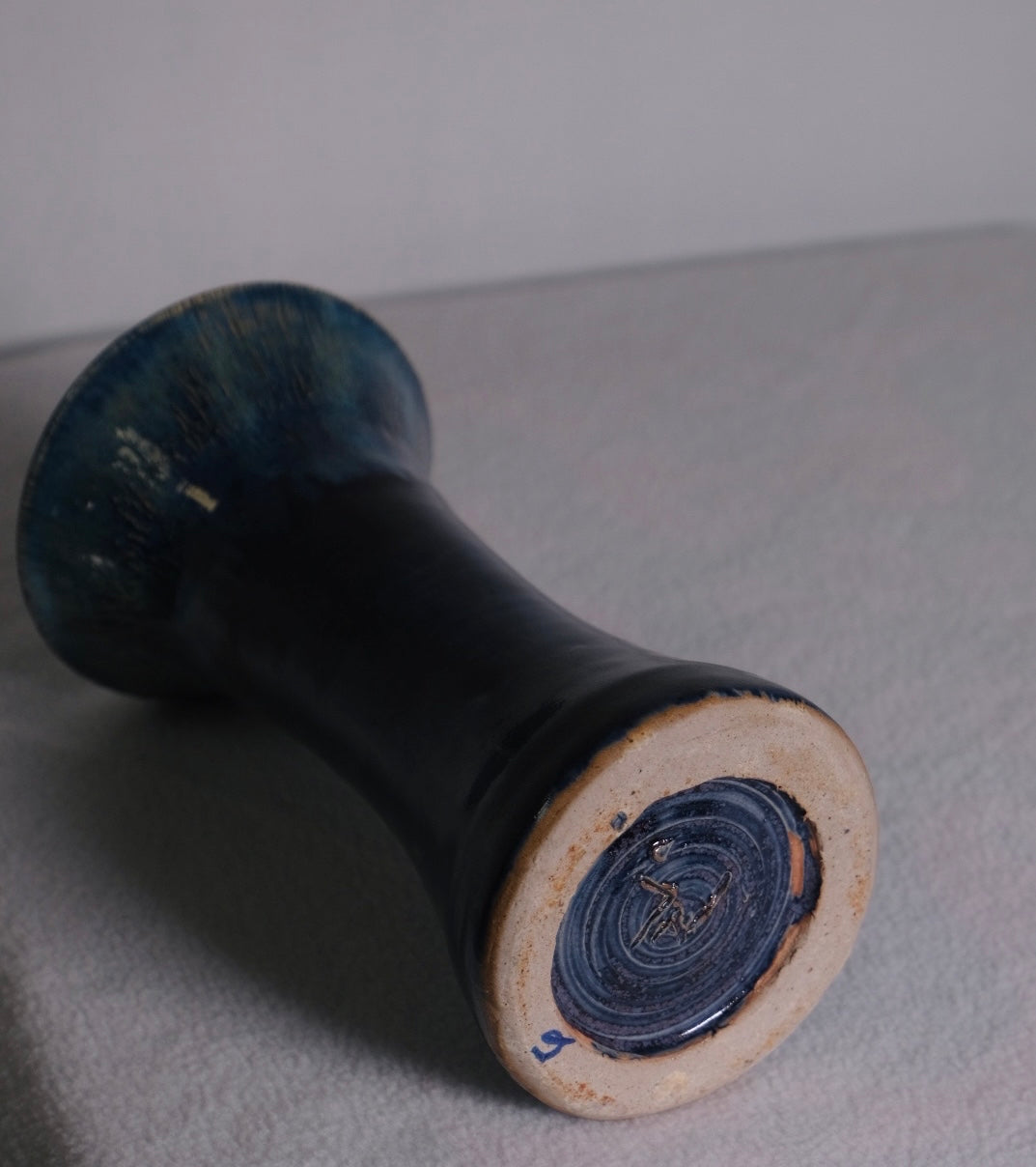 Blue MCM Sleek Glazed Vase (Vintage) (sOLD)