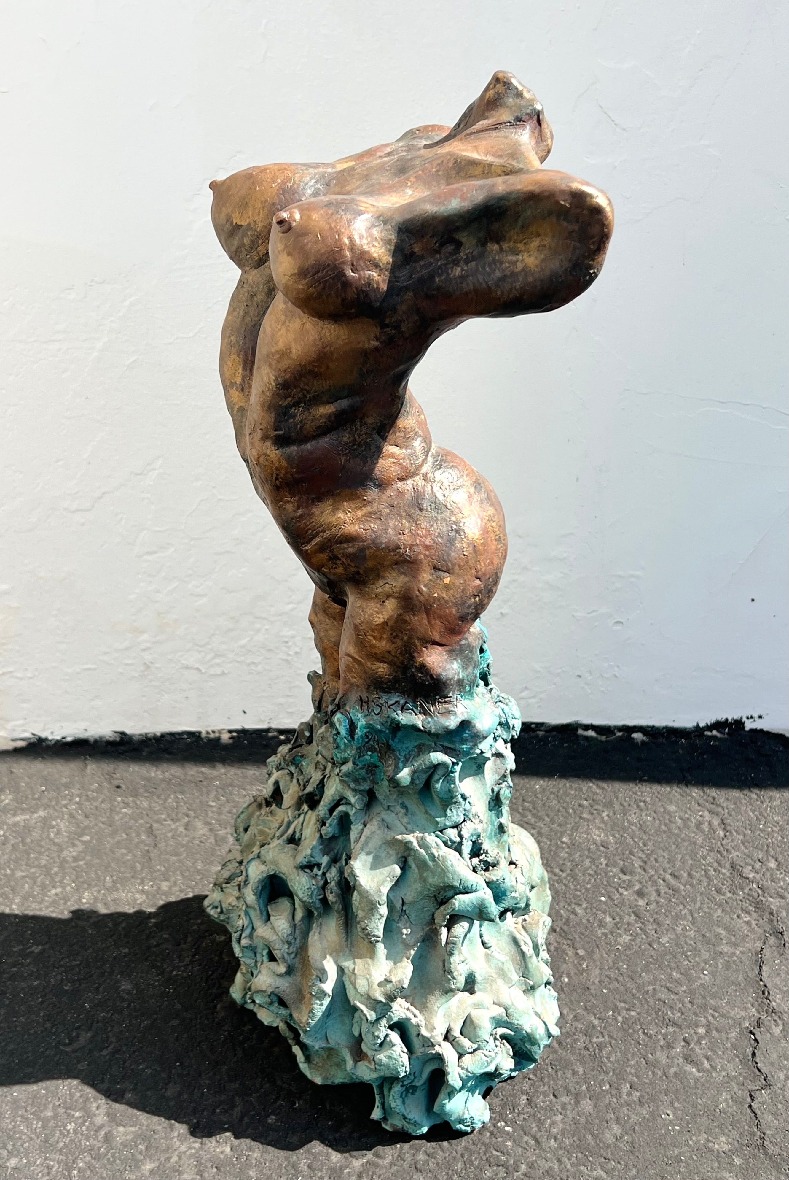 Brutalist Bronze Women Figure Bust (Vintage)