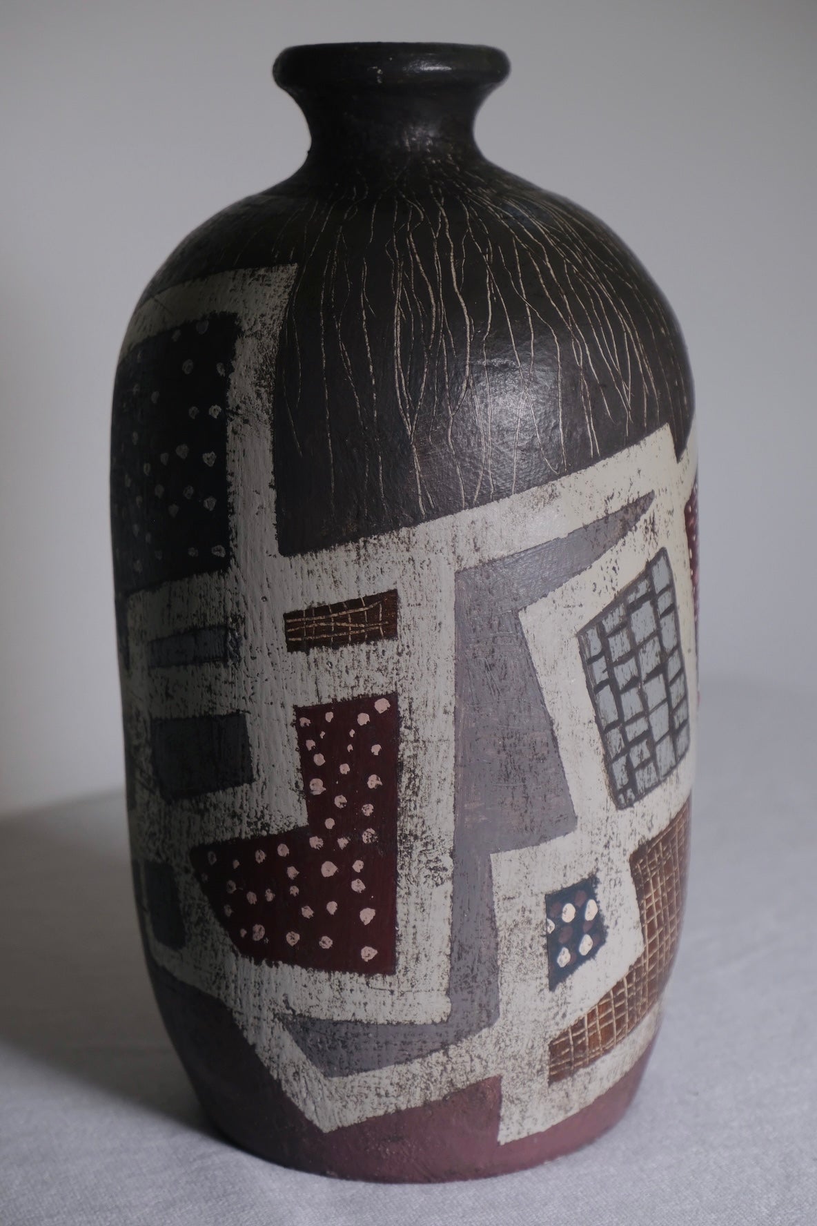 Rustic Abstract Studio Pot Vase