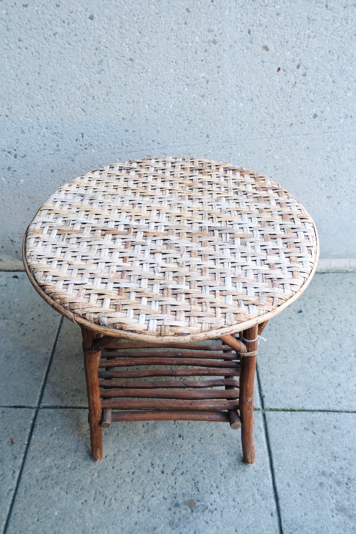 Vintage Bamboo Side Table
