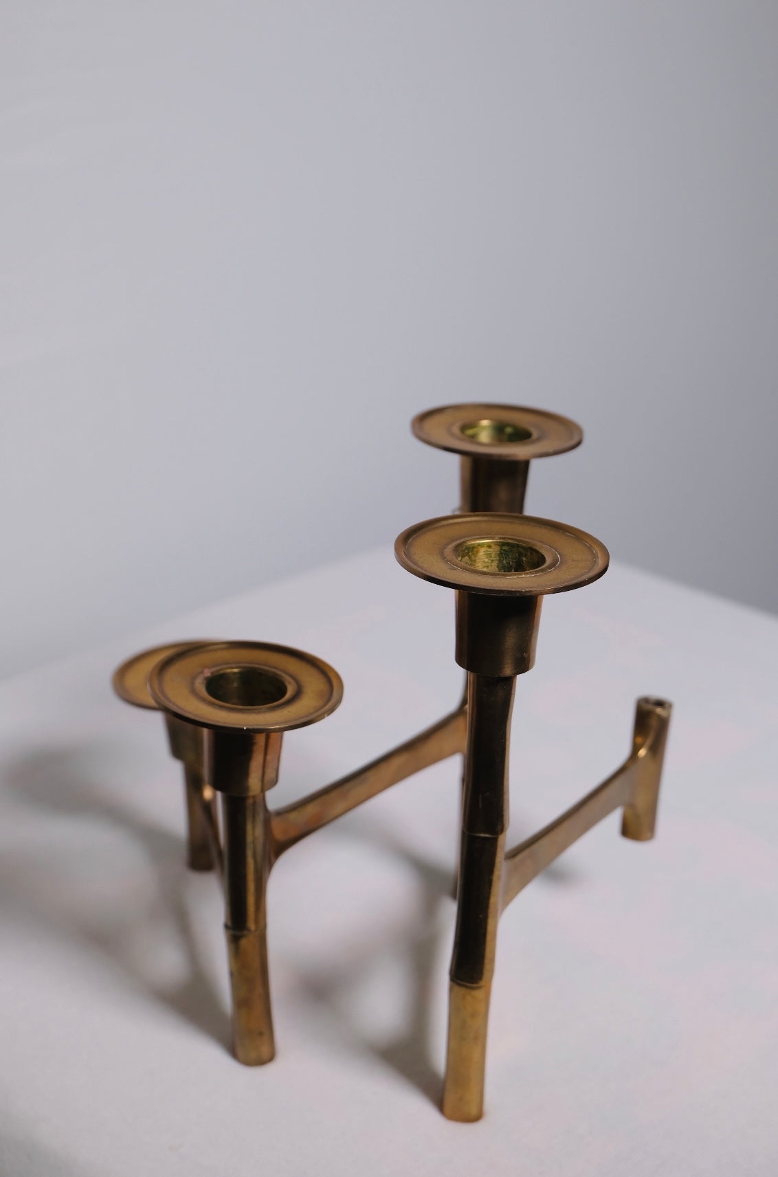 MCM Articulating Brass Candleholder