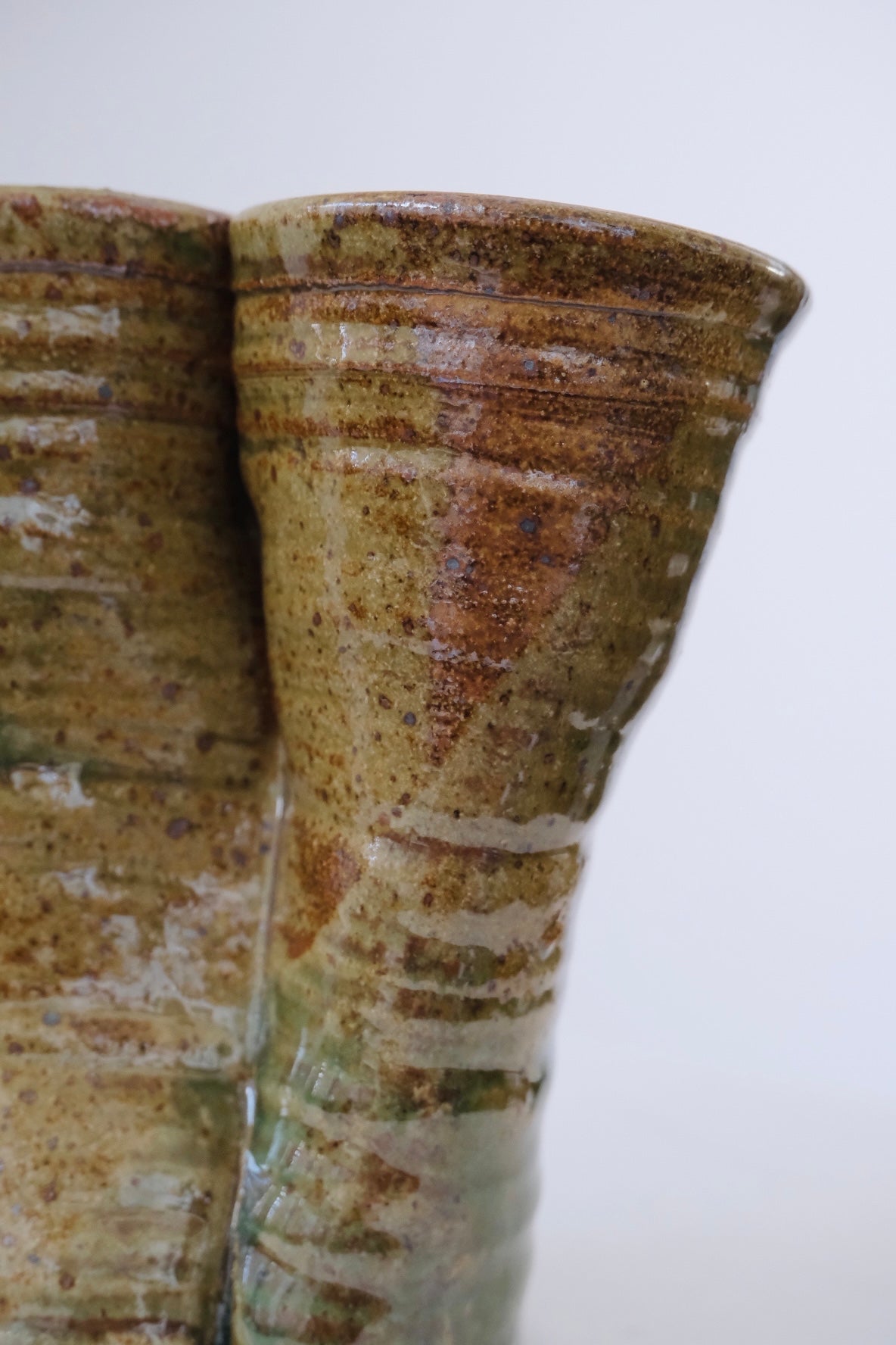 Double Valve Stoneware Studio Vase (Vintage)