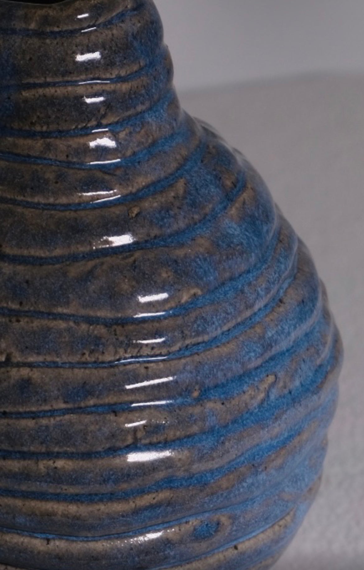 Blue Coil Bud Vase (Vintage)