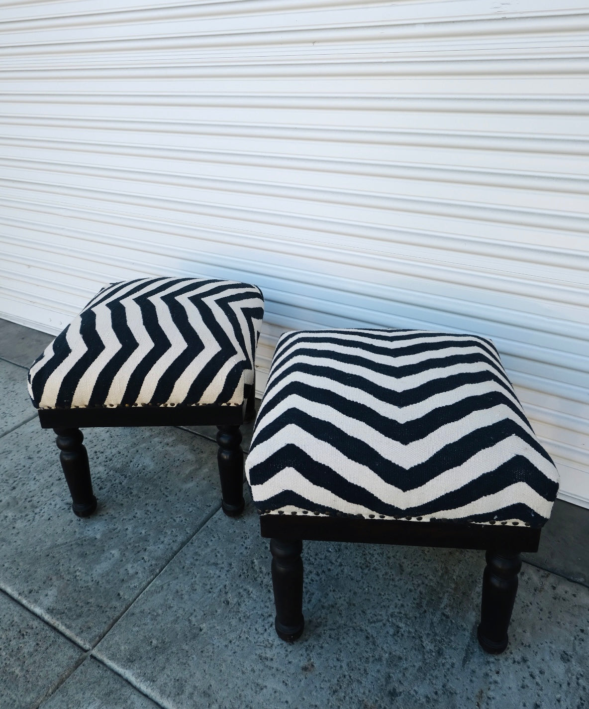 Zebra Footstools (Vintage)