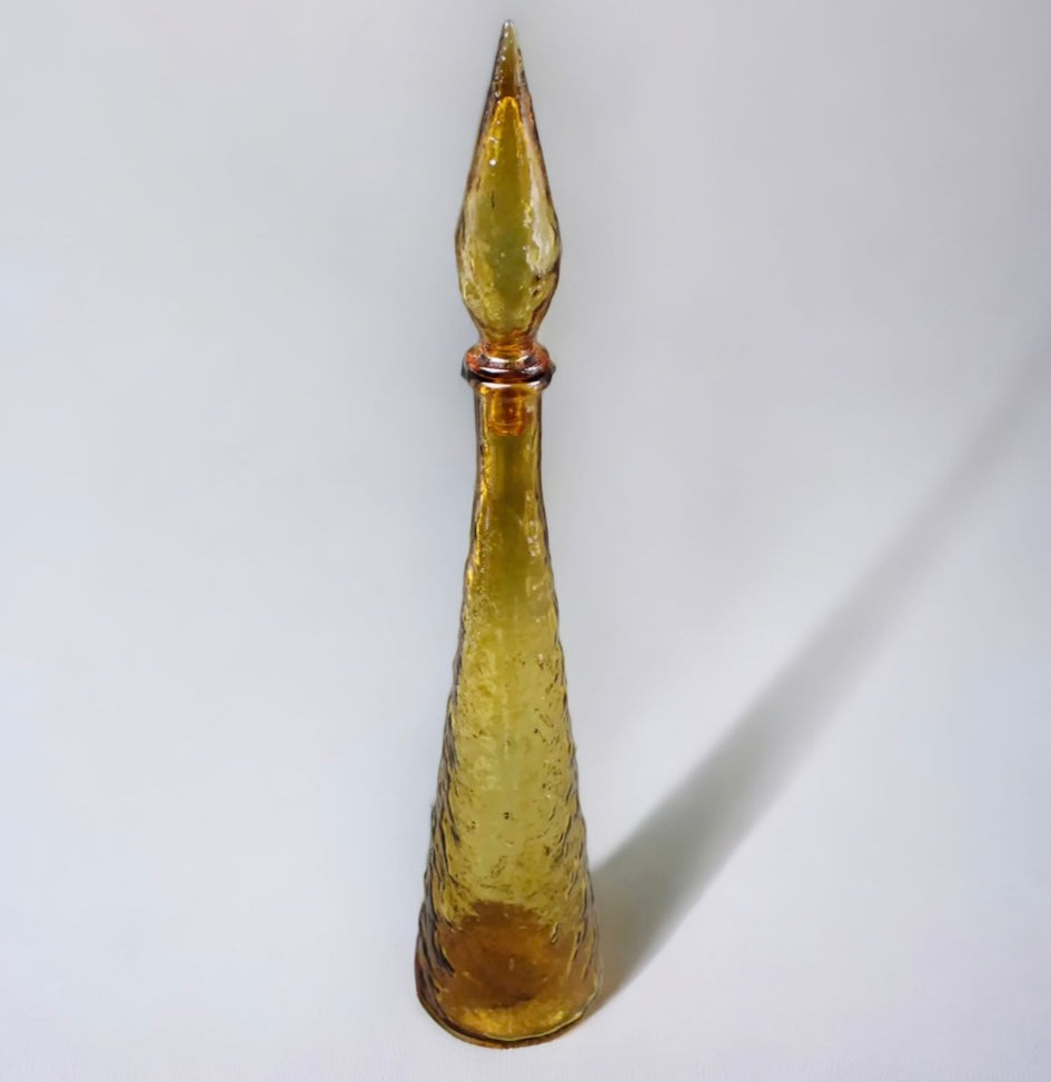 Guildcraft Italian Amber Empoli Glass Decanter (Vintage)