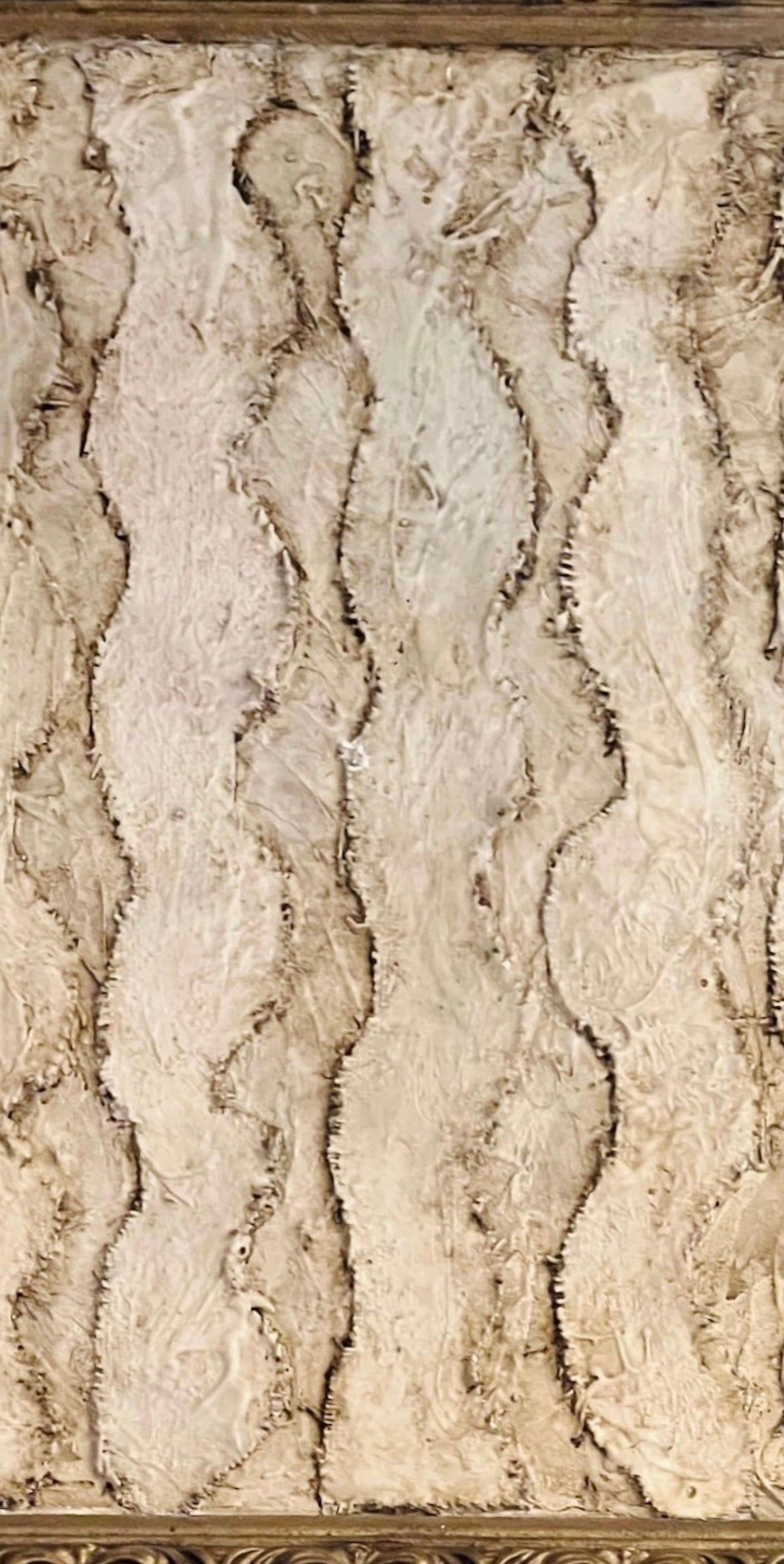 Contemporary Creamy Textured Wave Abstract
