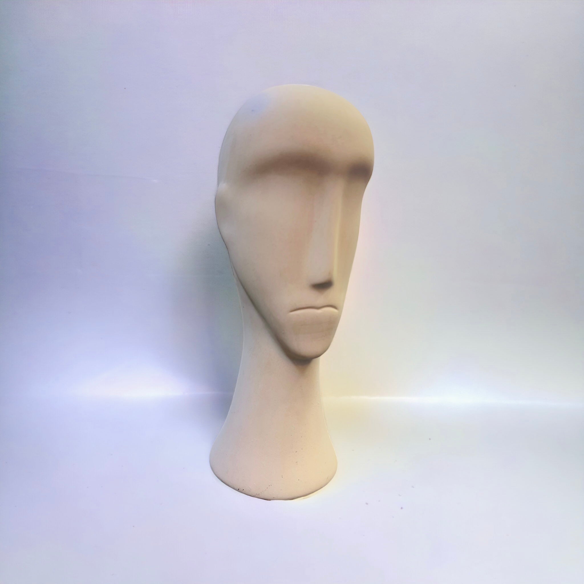 Ceramic Art Deco White Sculpture Head