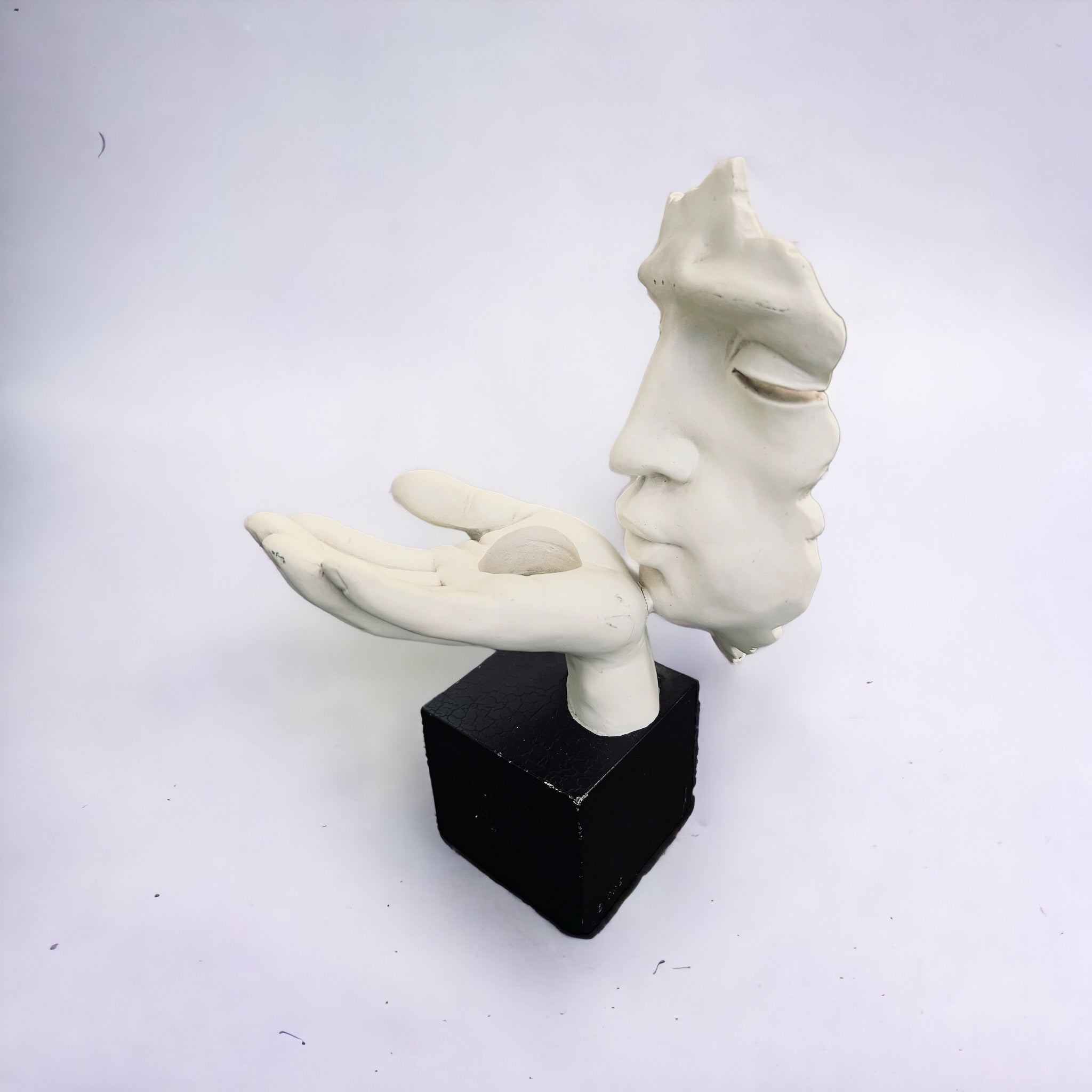 Ceramic White Candle Kissing Holder Mold