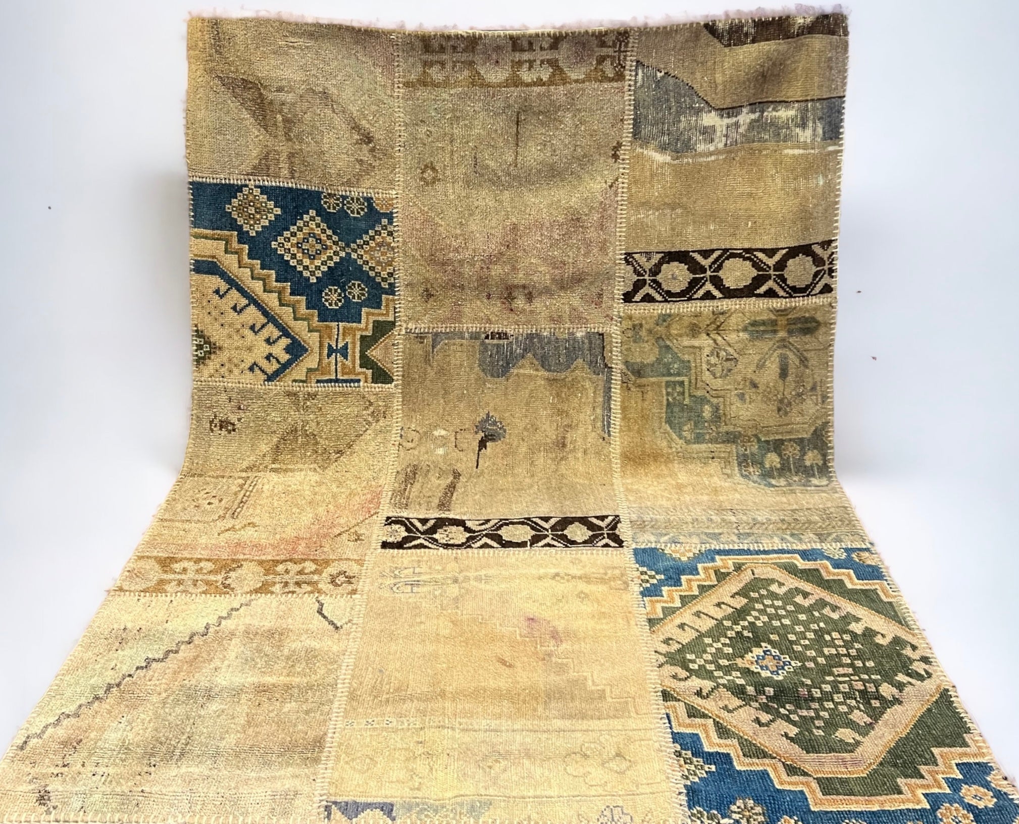 Vintage Moldovia Patch Traditional Cotton Kilim Rug