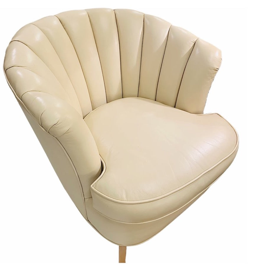“Jamar Tongue” Cream Chairs (Pair) (SOLD)