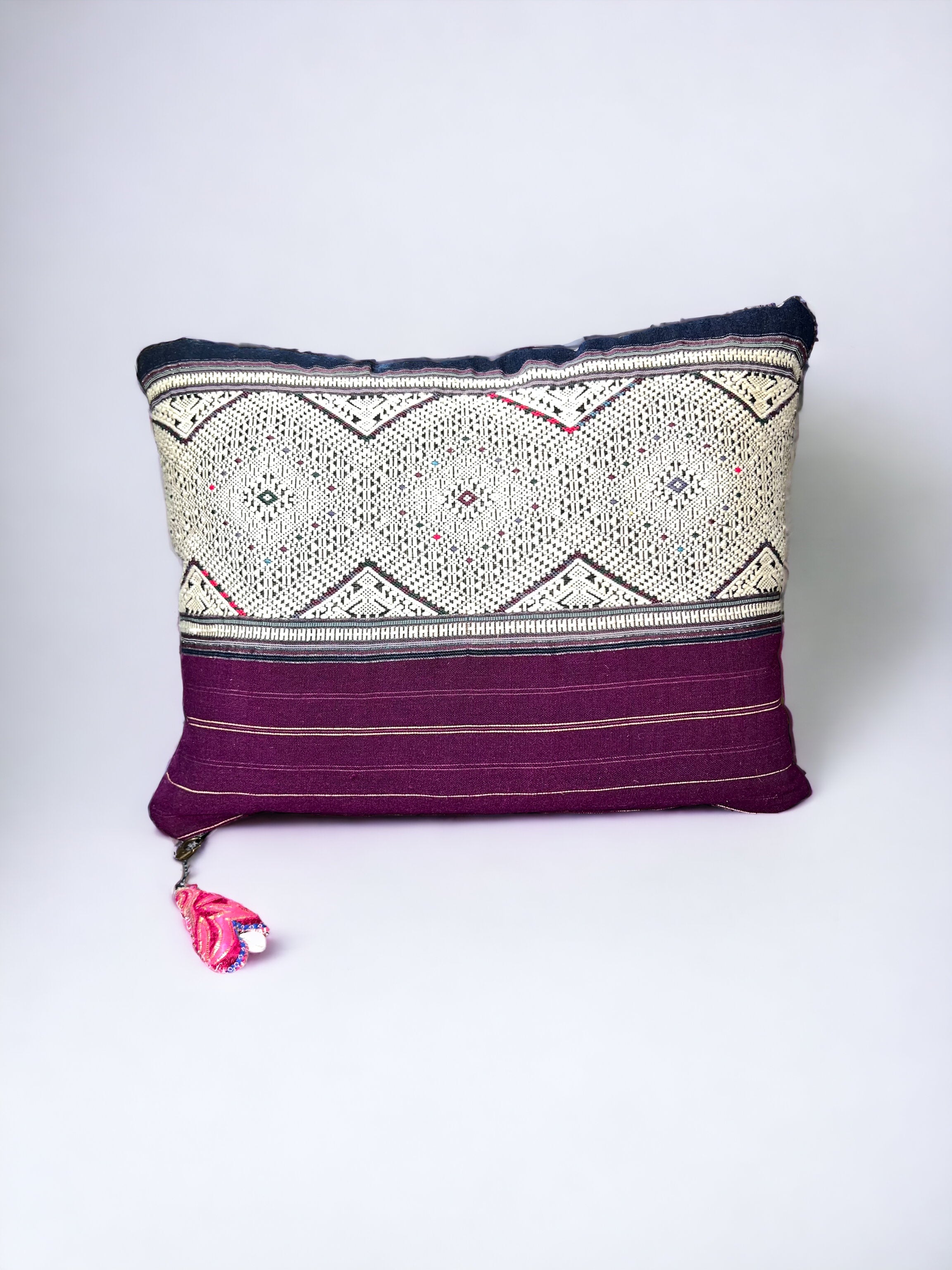 Reversible Vintage Thai Pillow