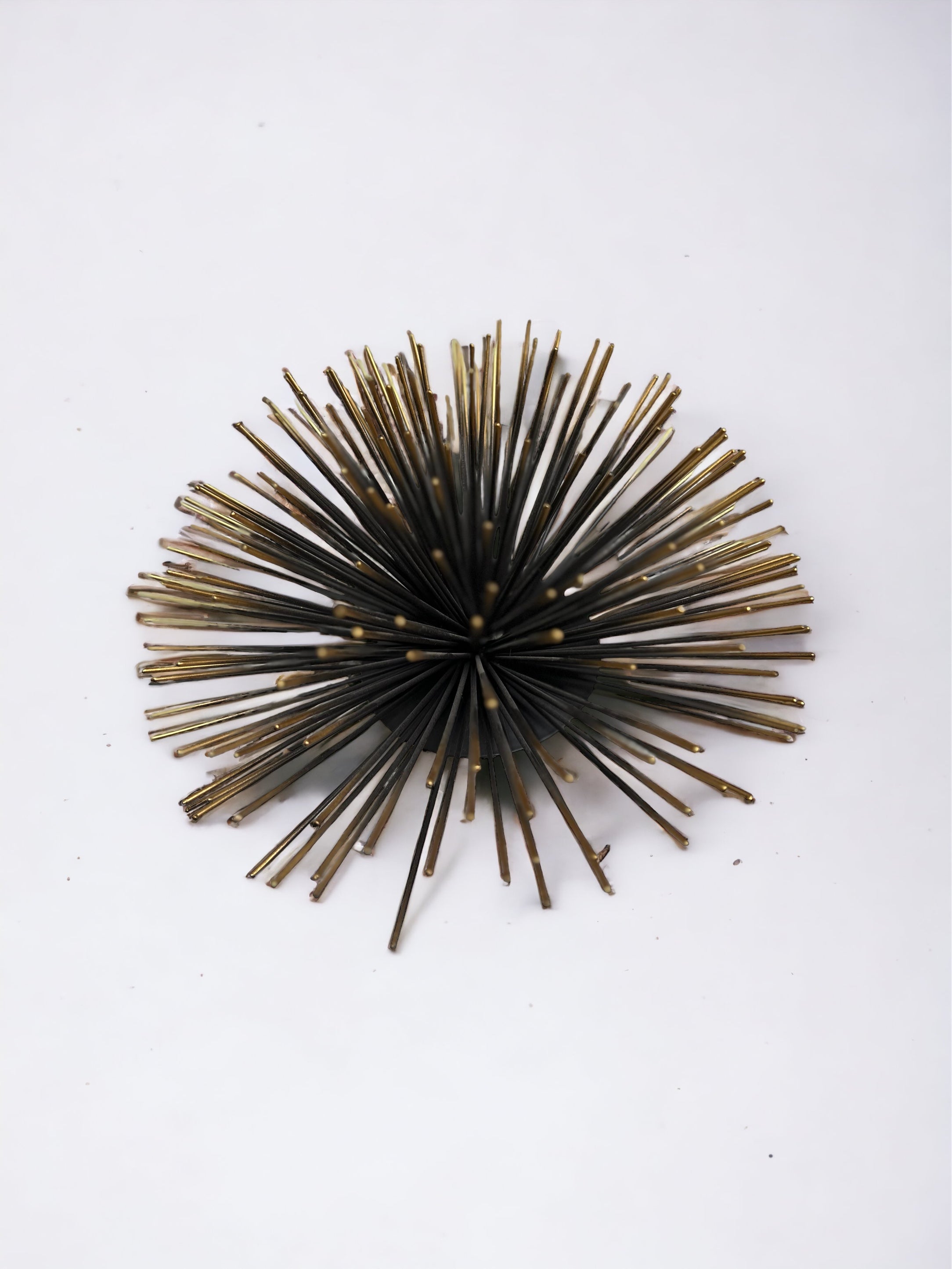 Metal Black Gold Tipped Sea Urchin