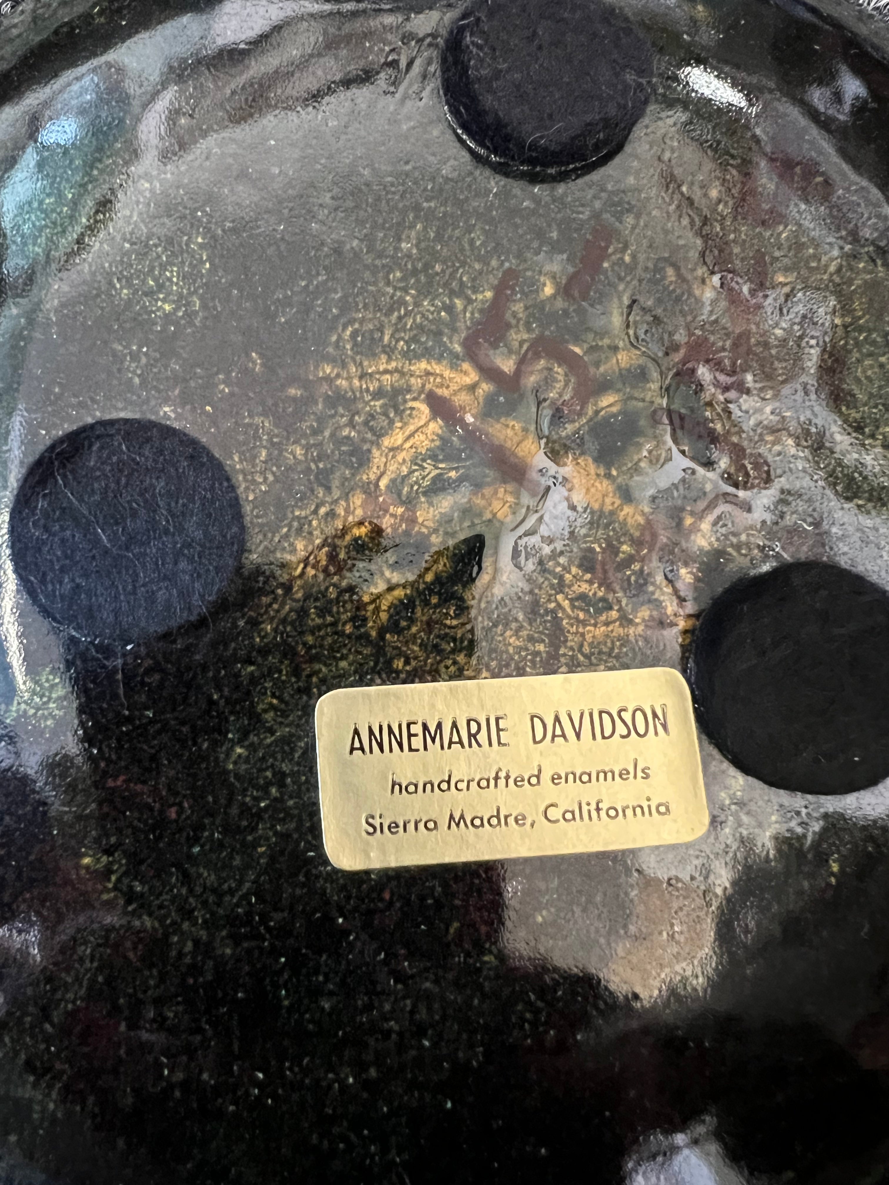 “Annemarie Davidson” Champagne Copper Floral Plate
