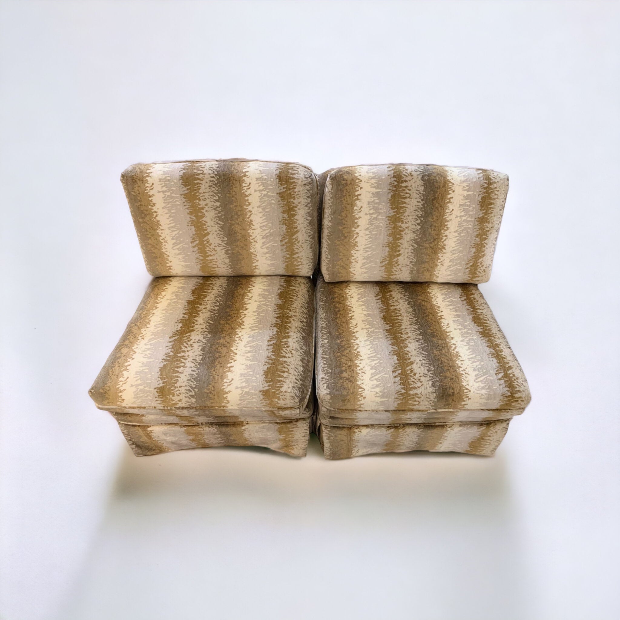 1970s Vintage Oversized Slipper Chairs (Pair)