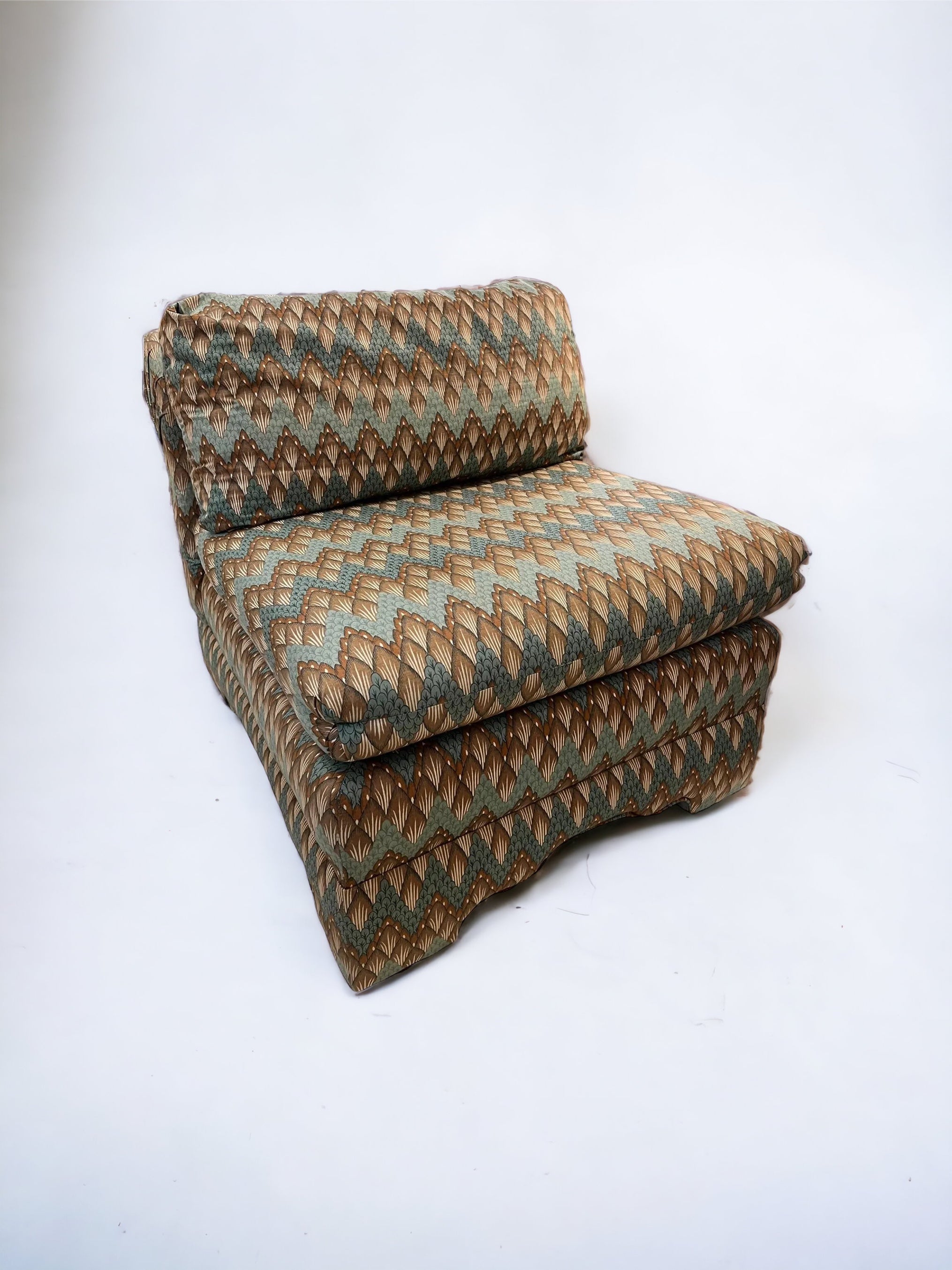Teal Slipper Chairs (Pair) SOLD