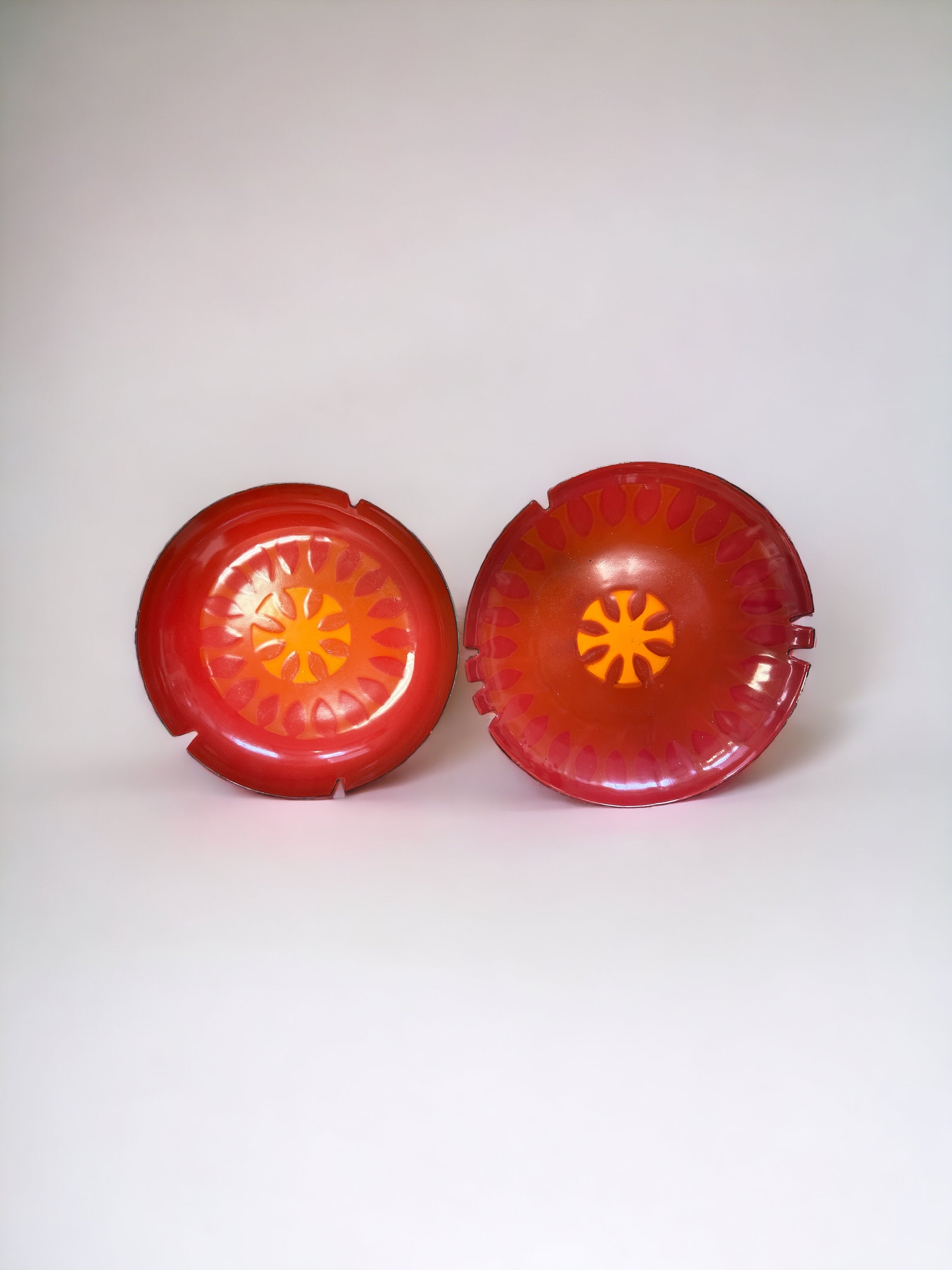 MCM Orange And Red Bowl Plate Combo