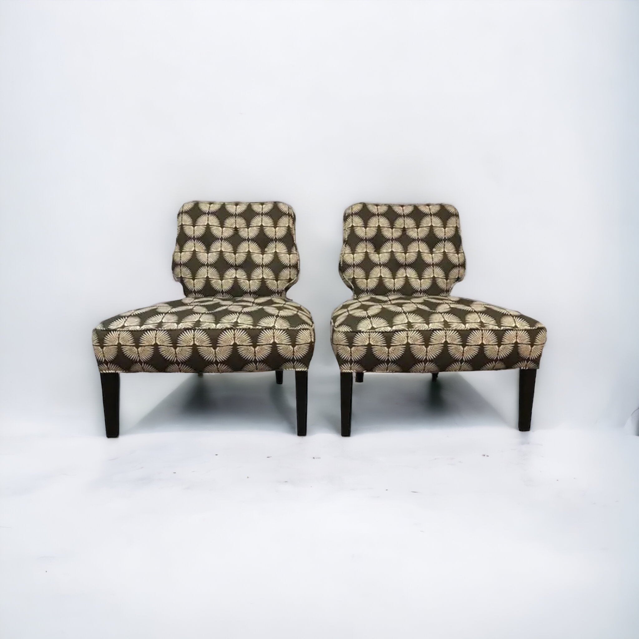 Mid-Century Delicate Slipper Chairs