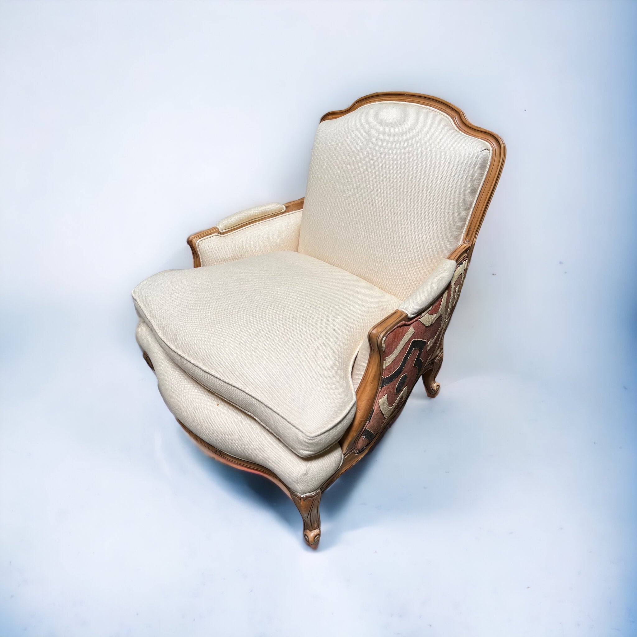 Kuba Cloth Chair + Ottoman (Vintage)