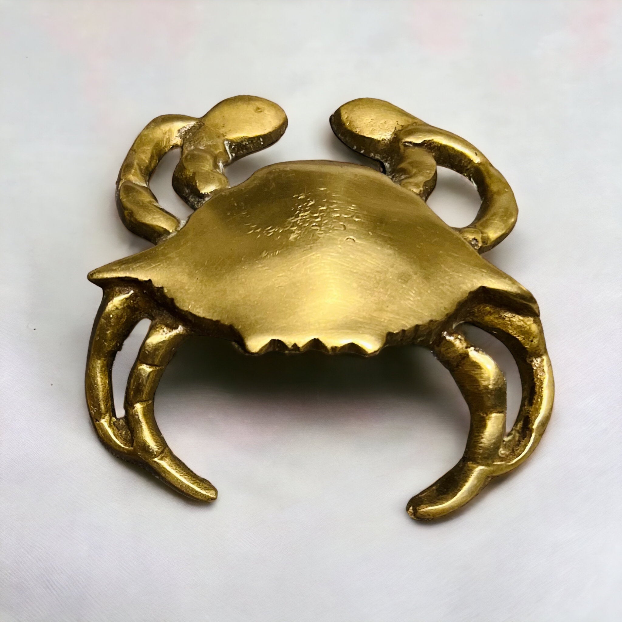 Baby Solid Brass Crab Paperweight