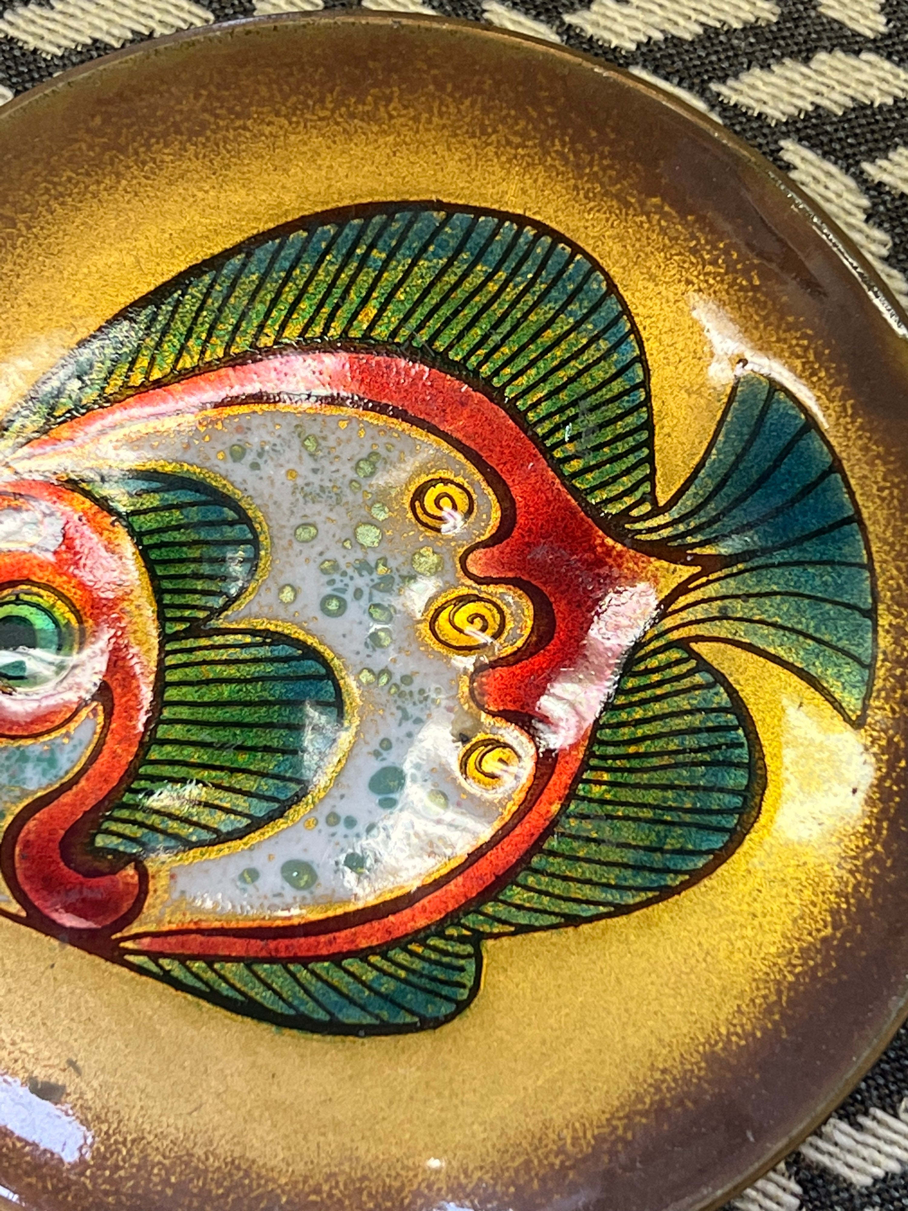 “Phyllis Wallen” Copper Enamel Fish