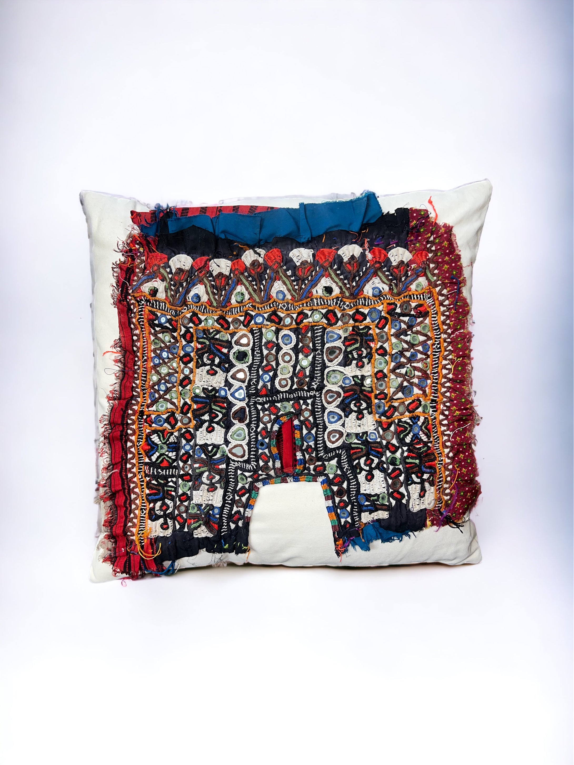Tribal Thai Embellished Pillow
