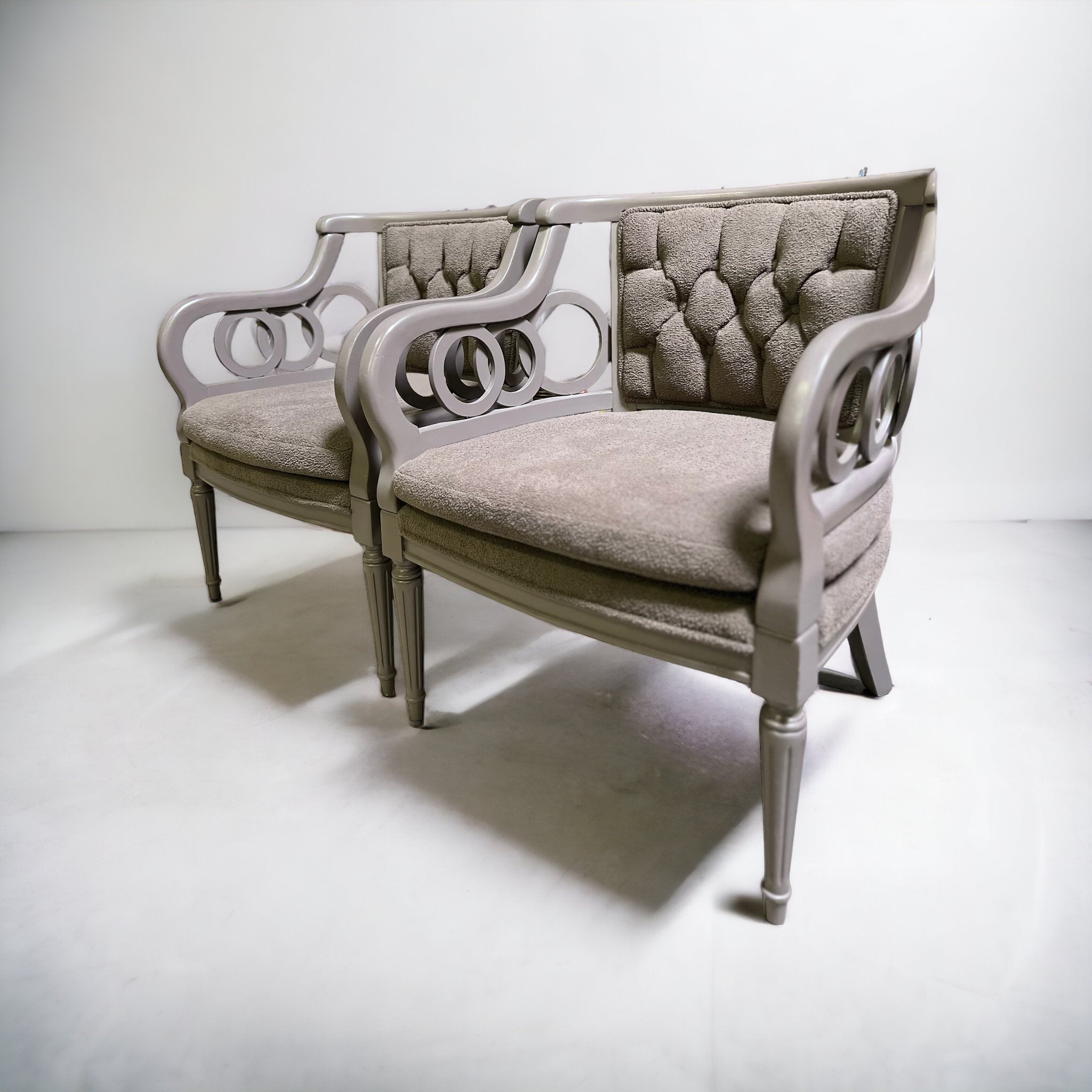 Grey Vintage Mid-century Chairs (Sale)