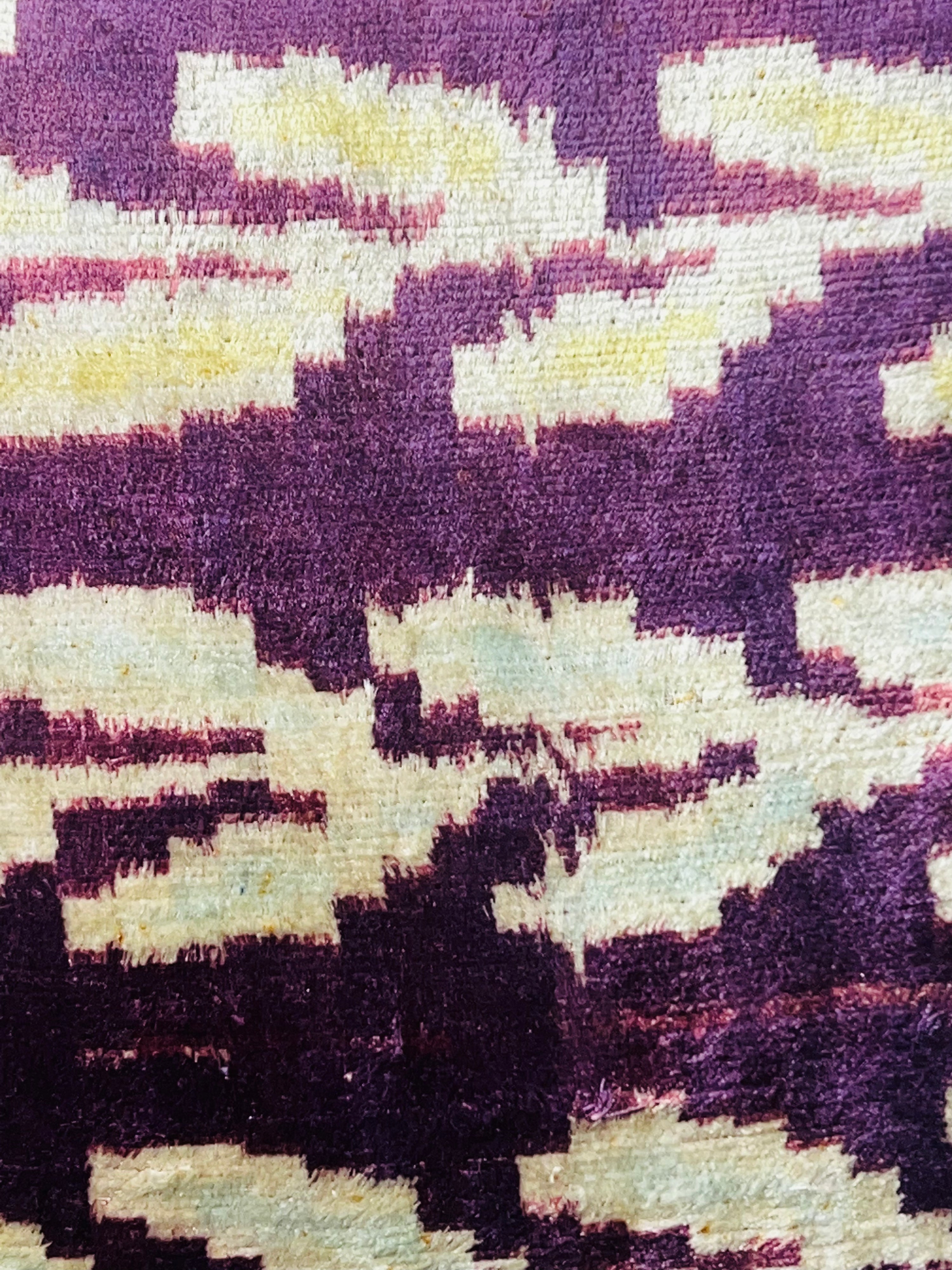 Purple Velvet Ikat Pillow