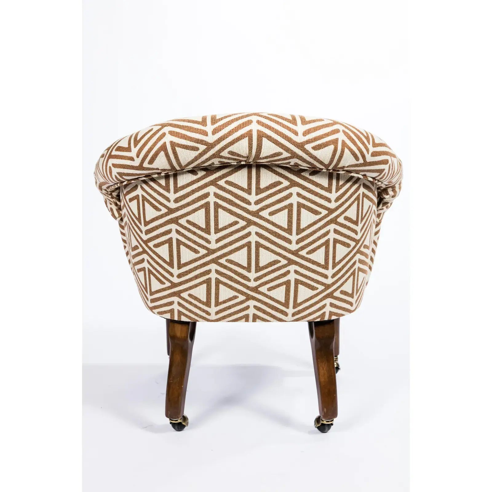 Patterned Vintage Tufted Chairs (Pair)