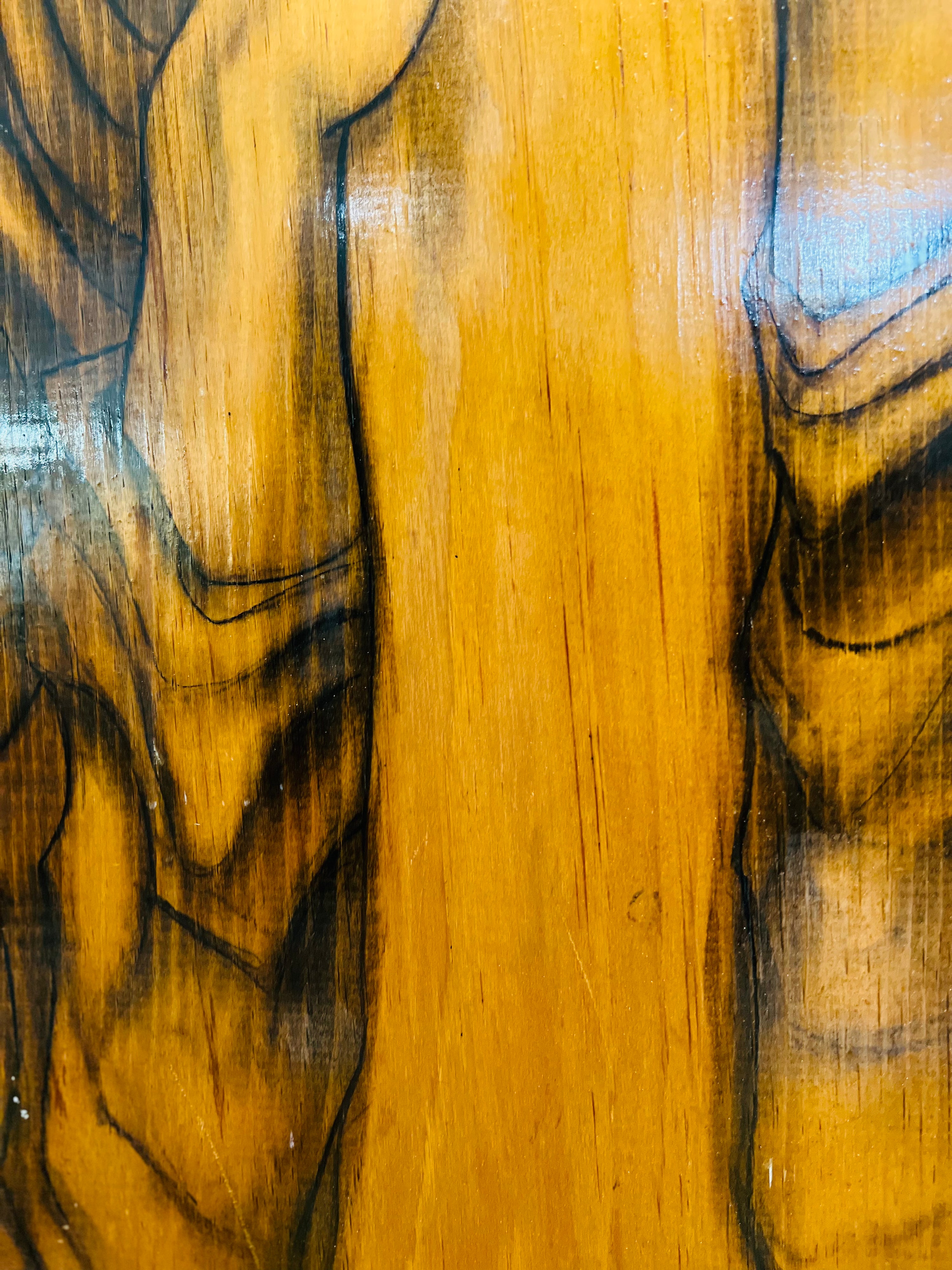 “Thinking Man” Wood Mural (Vintage)