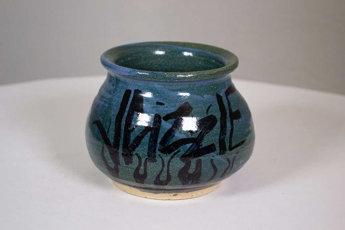 Blue Signed Pot (Vintage)