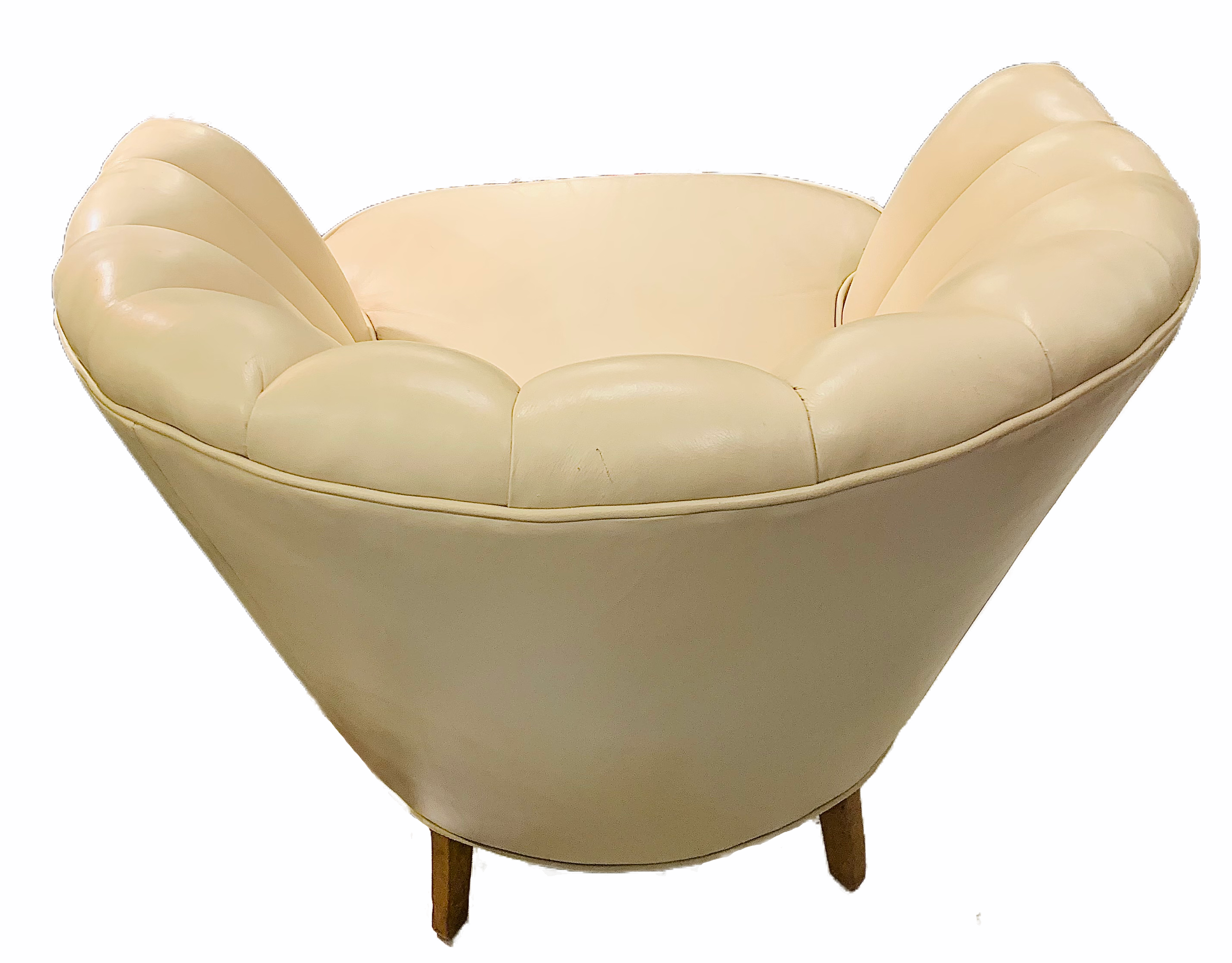 “Jamar Tongue” Cream Chairs (Pair)