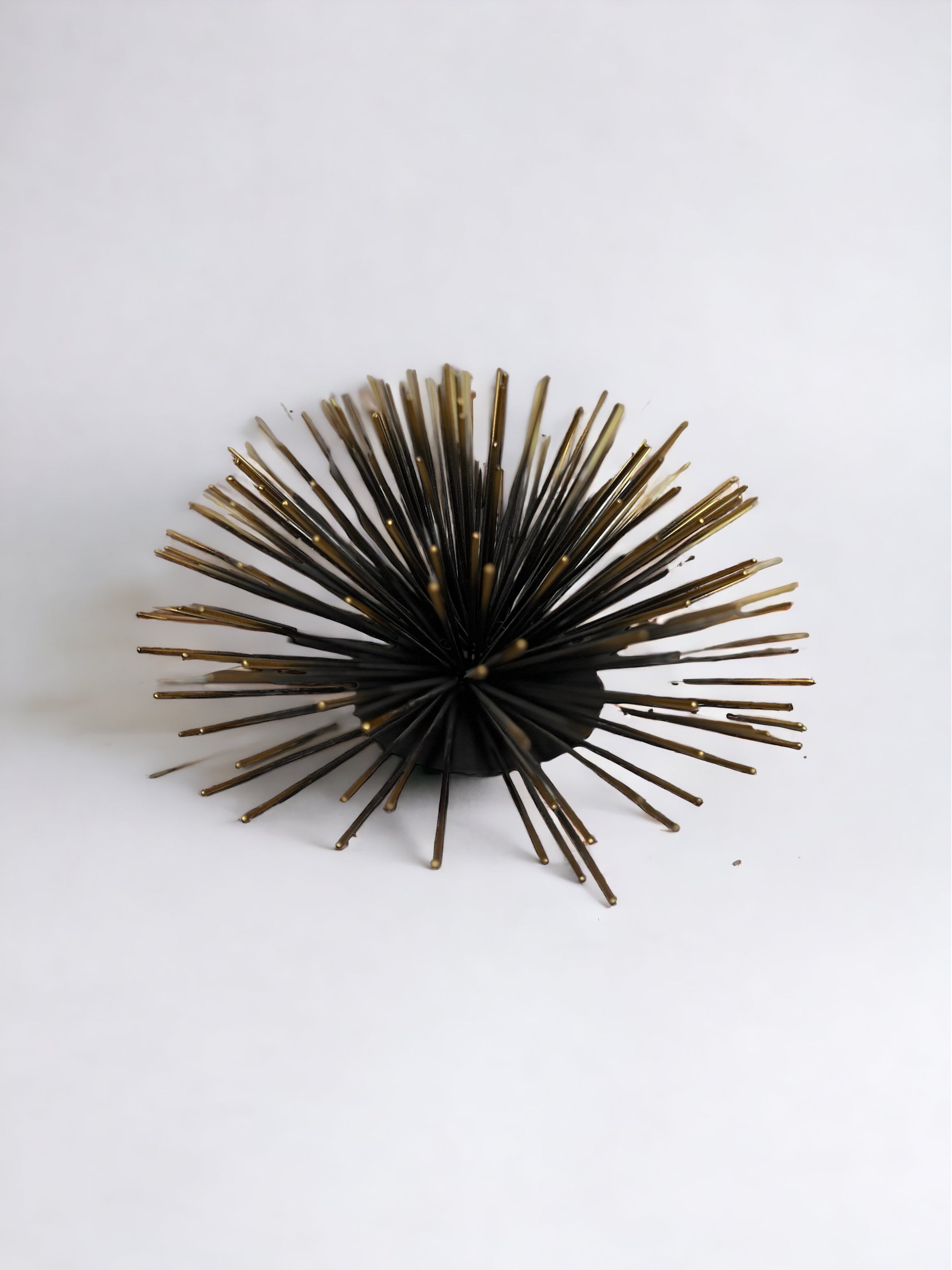 Metal Black Gold Tipped Sea Urchin